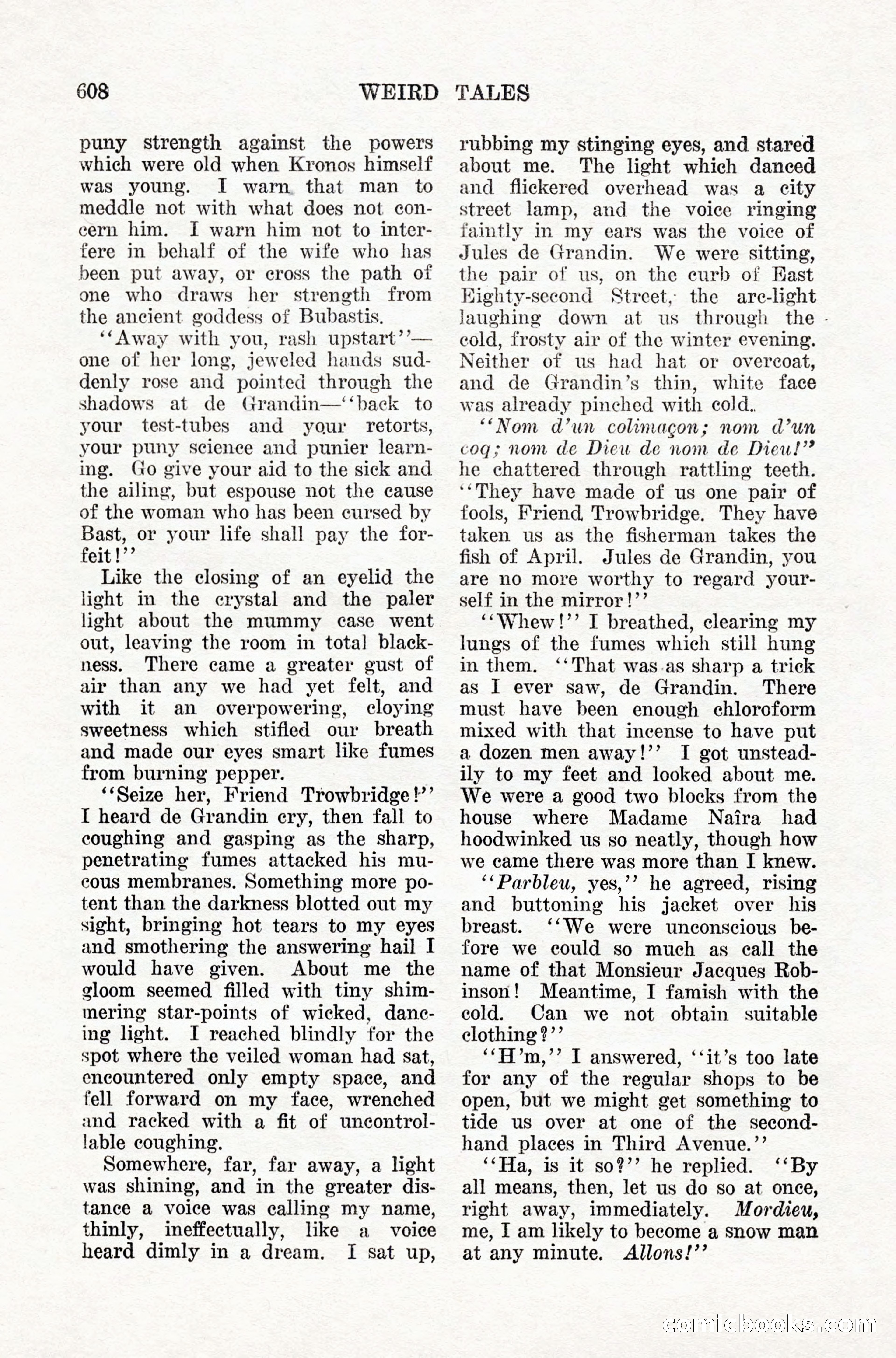 Weird Tales, Vol. IX, No. 5 — page 34 of 148