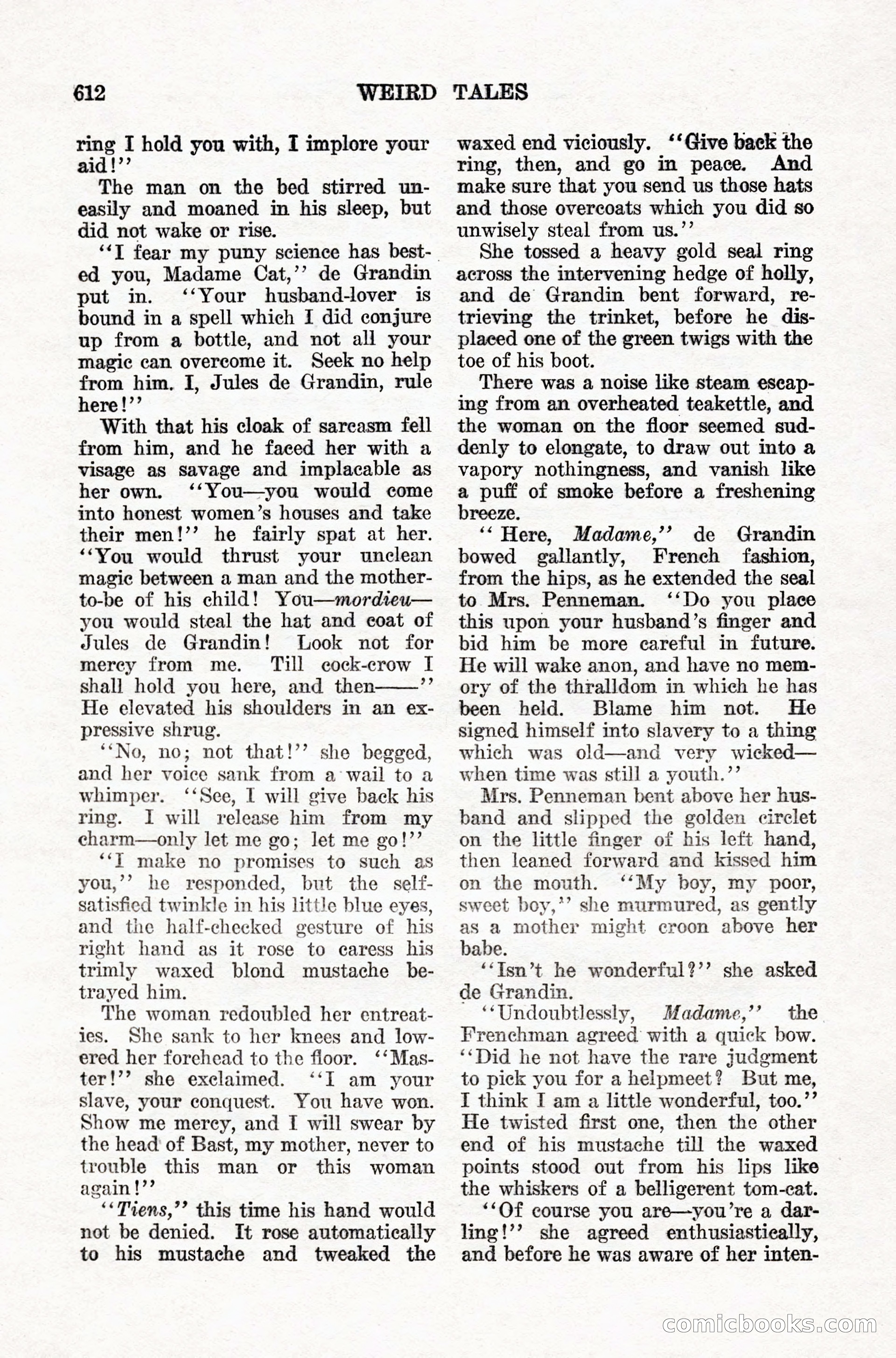 Weird Tales, Vol. IX, No. 5 — page 38 of 148
