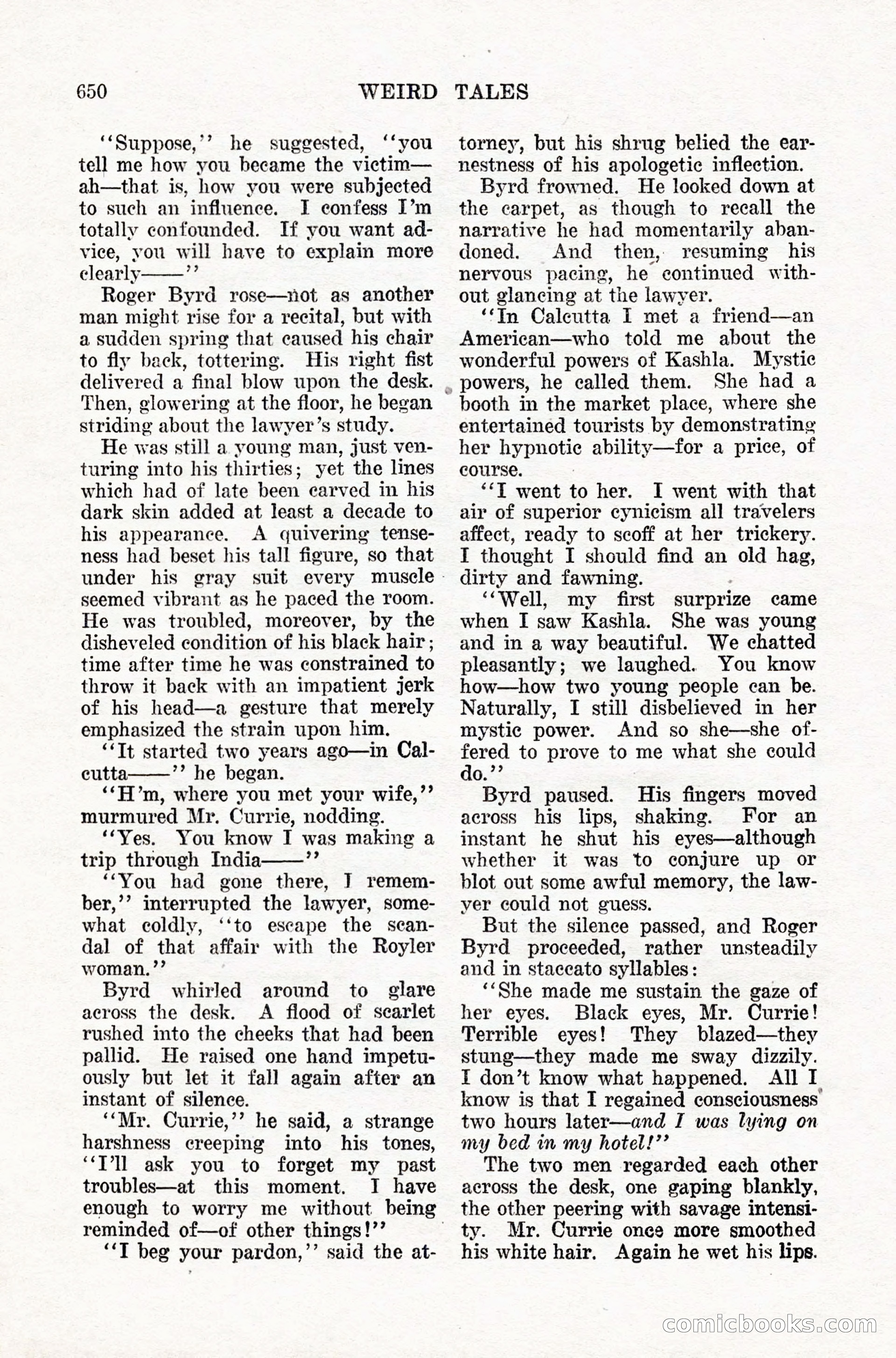 Weird Tales, Vol. IX, No. 5 — page 76 of 148