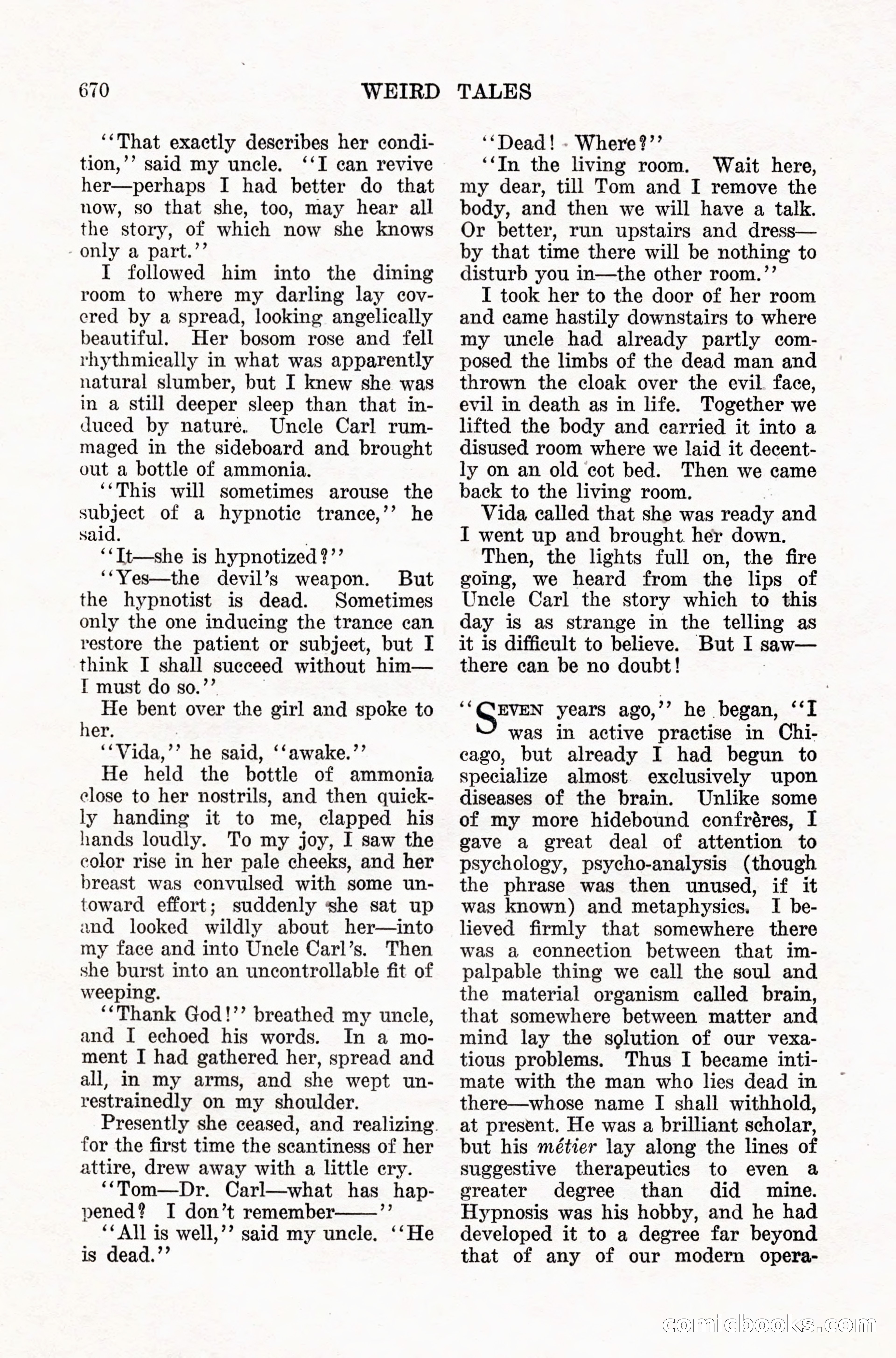 Weird Tales, Vol. IX, No. 5 — page 96 of 148