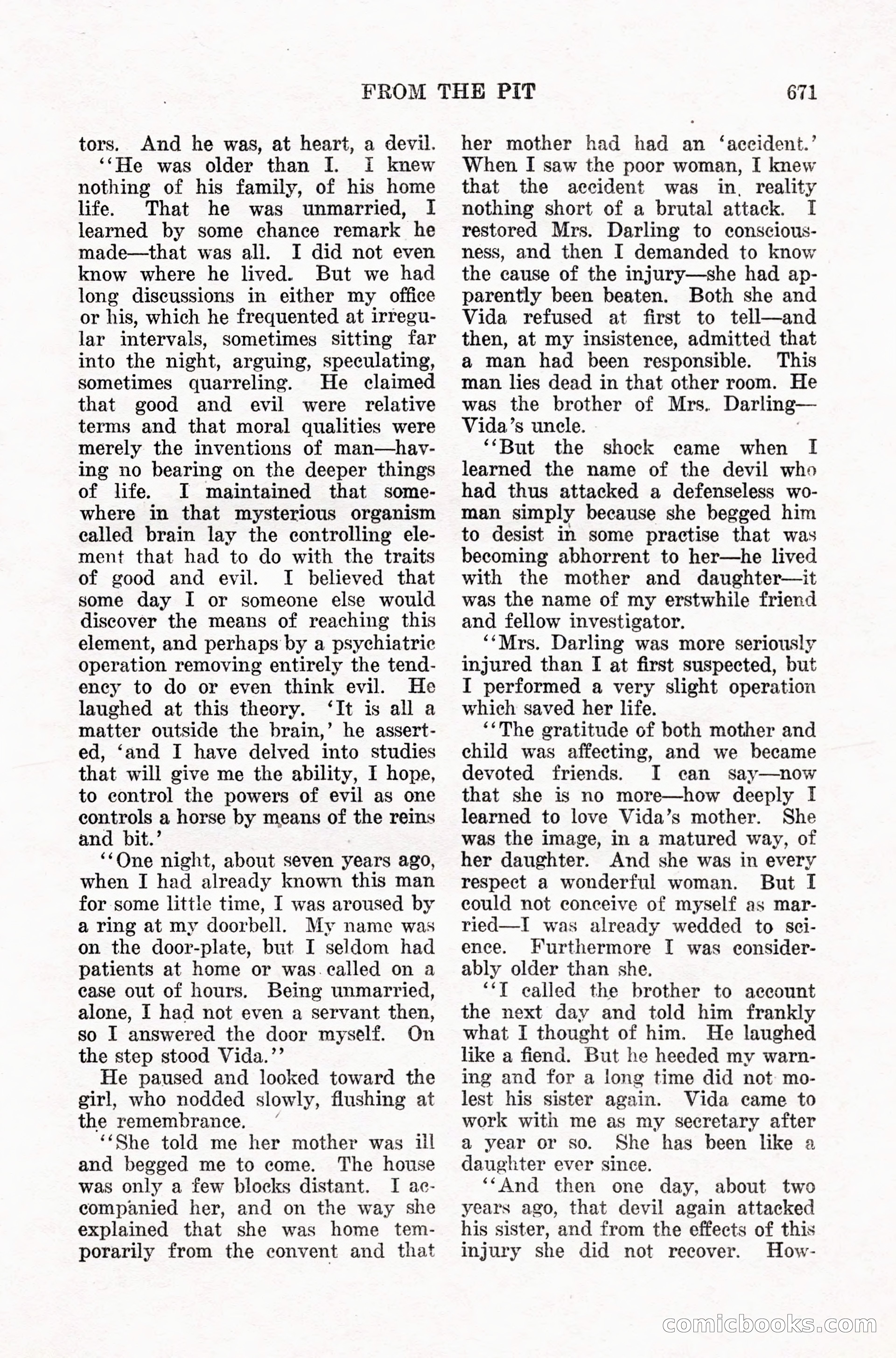 Weird Tales, Vol. IX, No. 5 — page 97 of 148