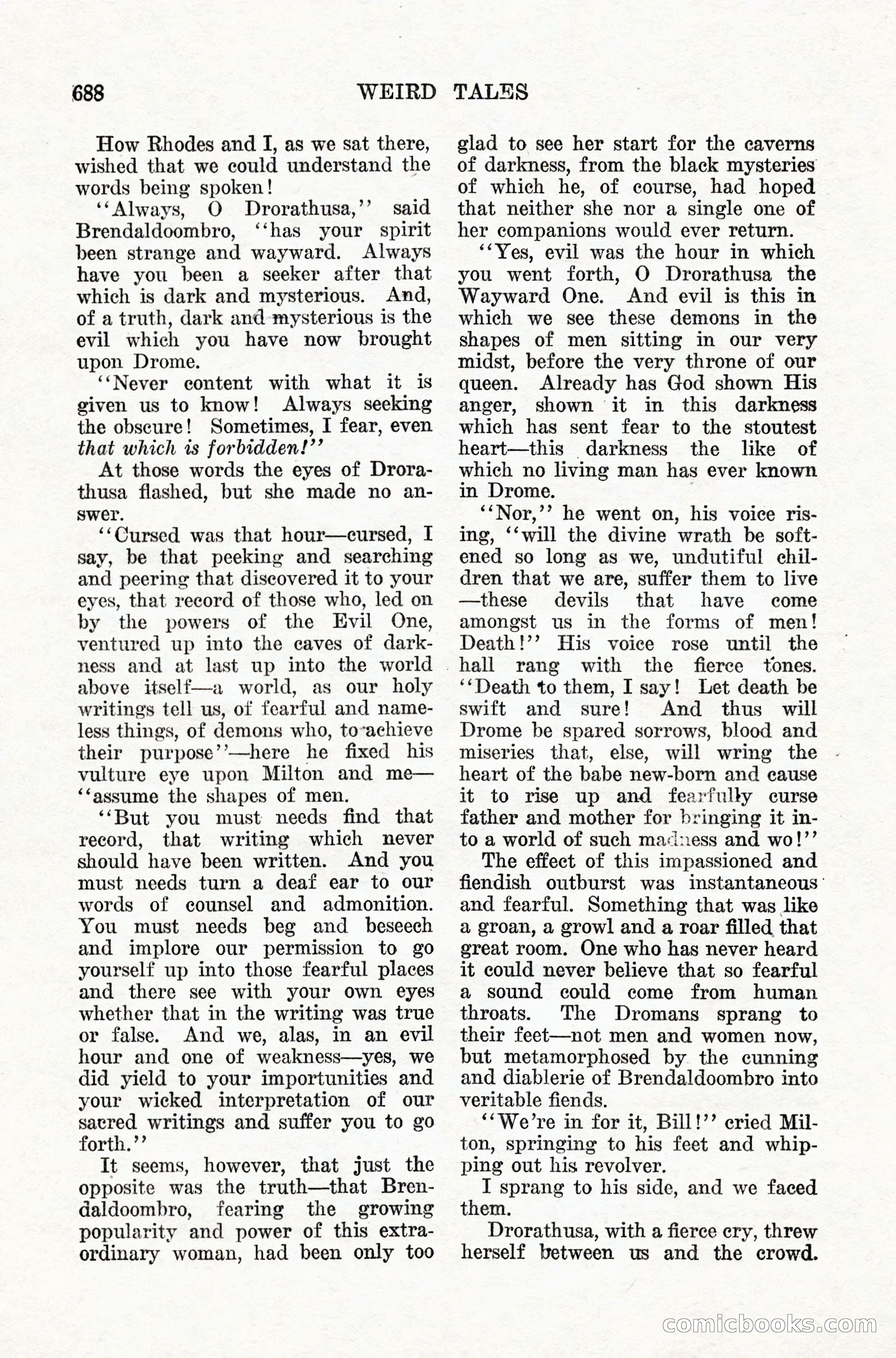 Weird Tales, Vol. IX, No. 5 — page 114 of 148