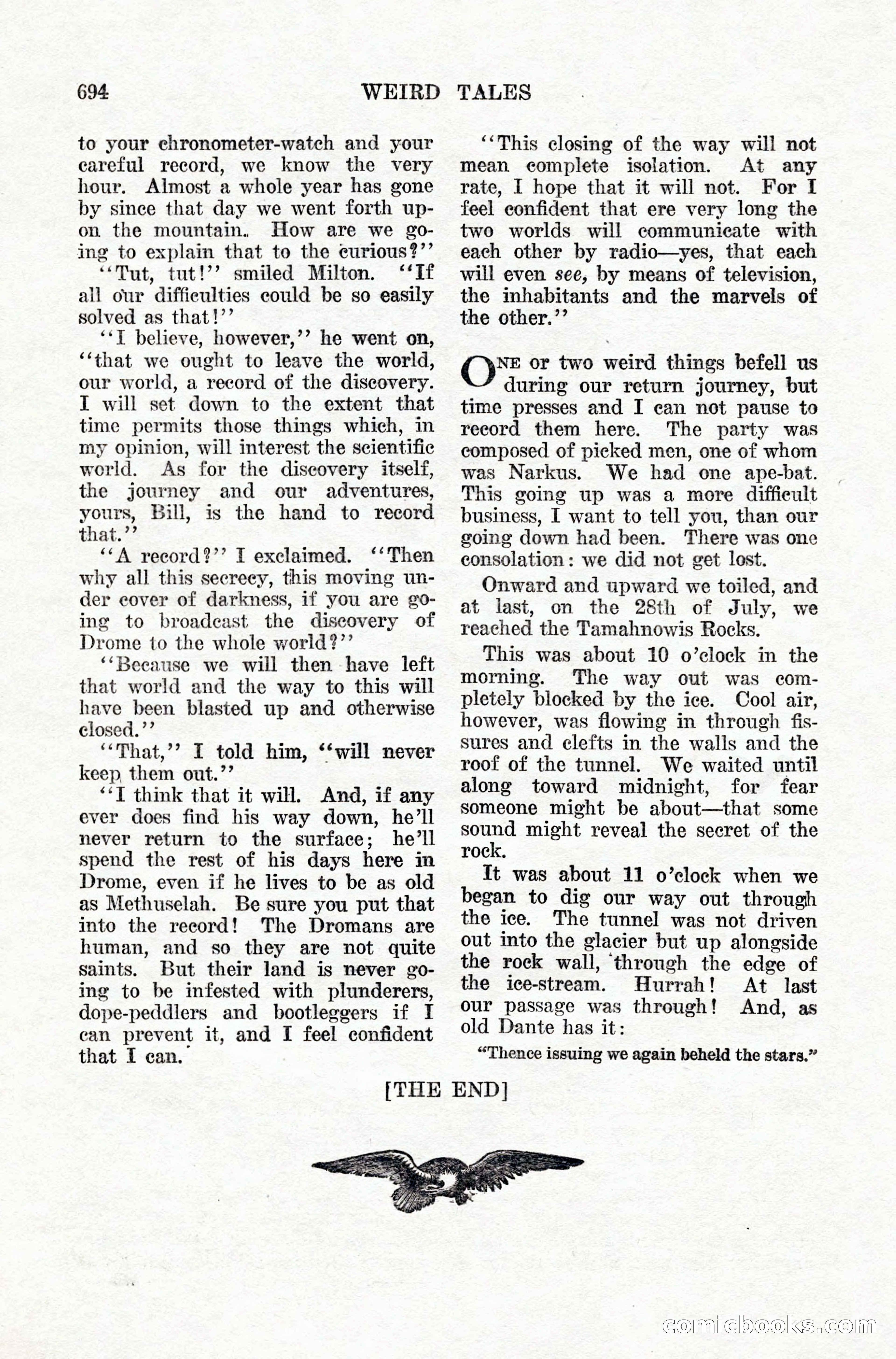 Weird Tales, Vol. IX, No. 5 — page 120 of 148