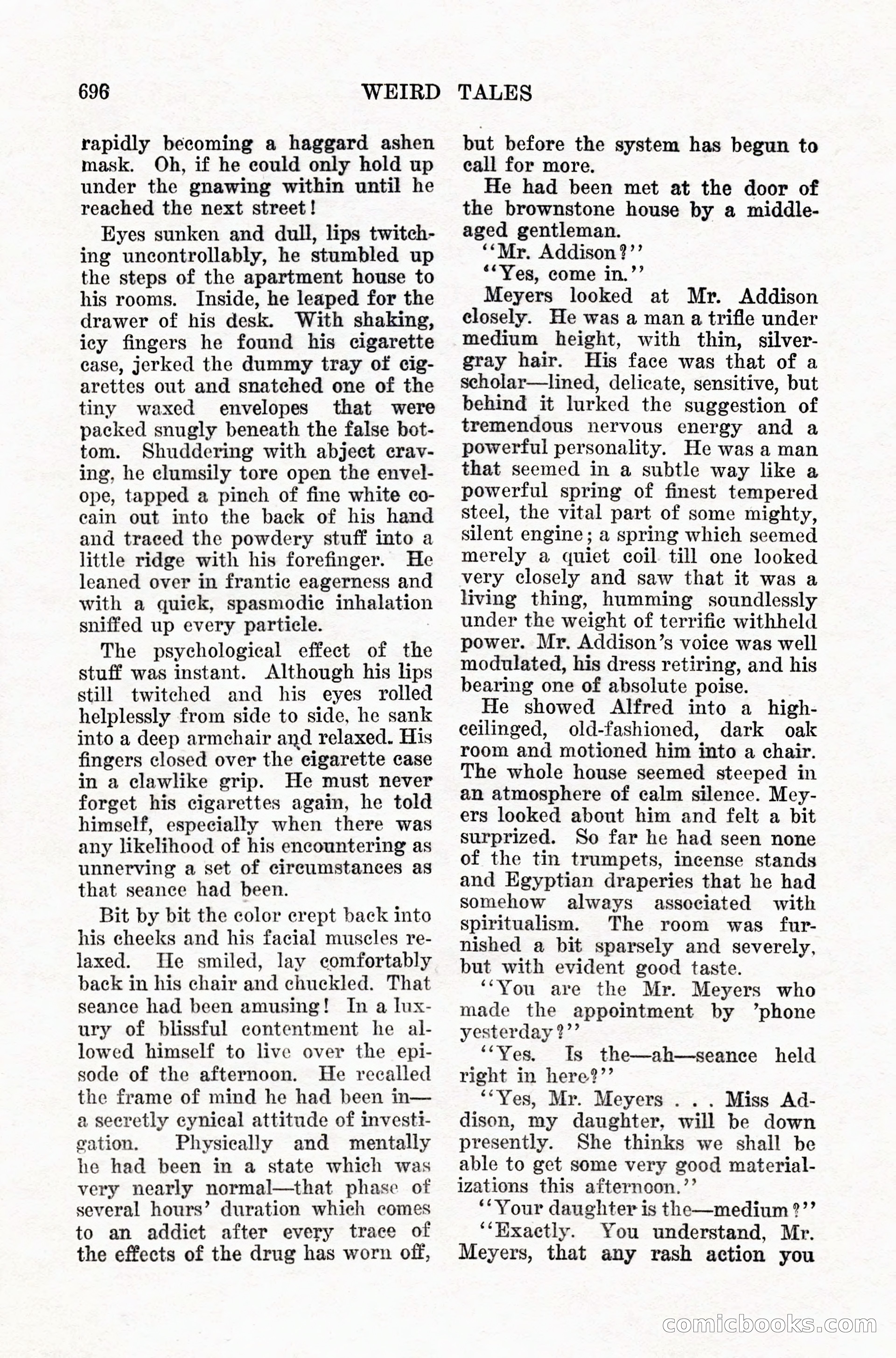 Weird Tales, Vol. IX, No. 5 — page 122 of 148
