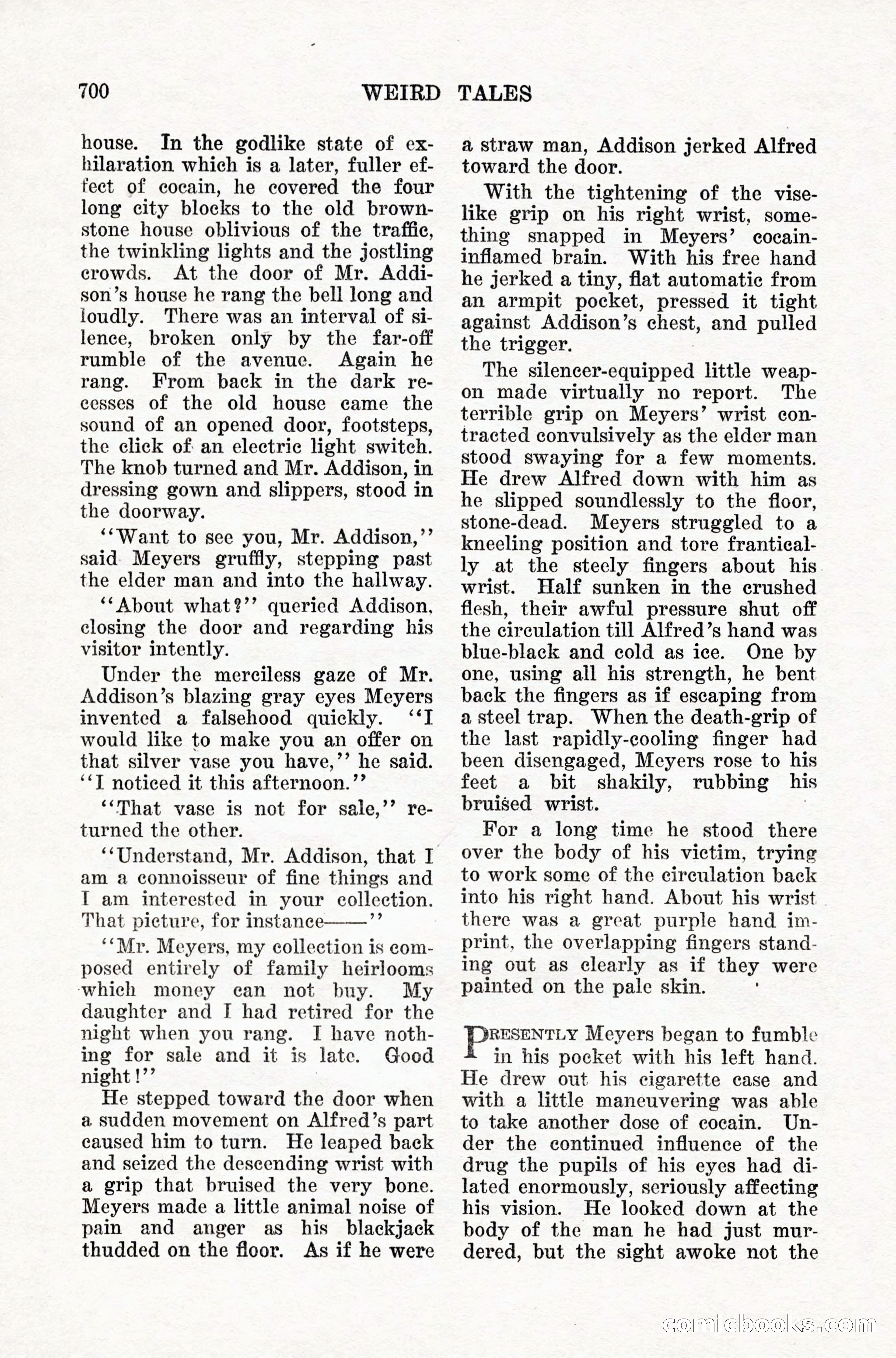 Weird Tales, Vol. IX, No. 5 — page 126 of 148