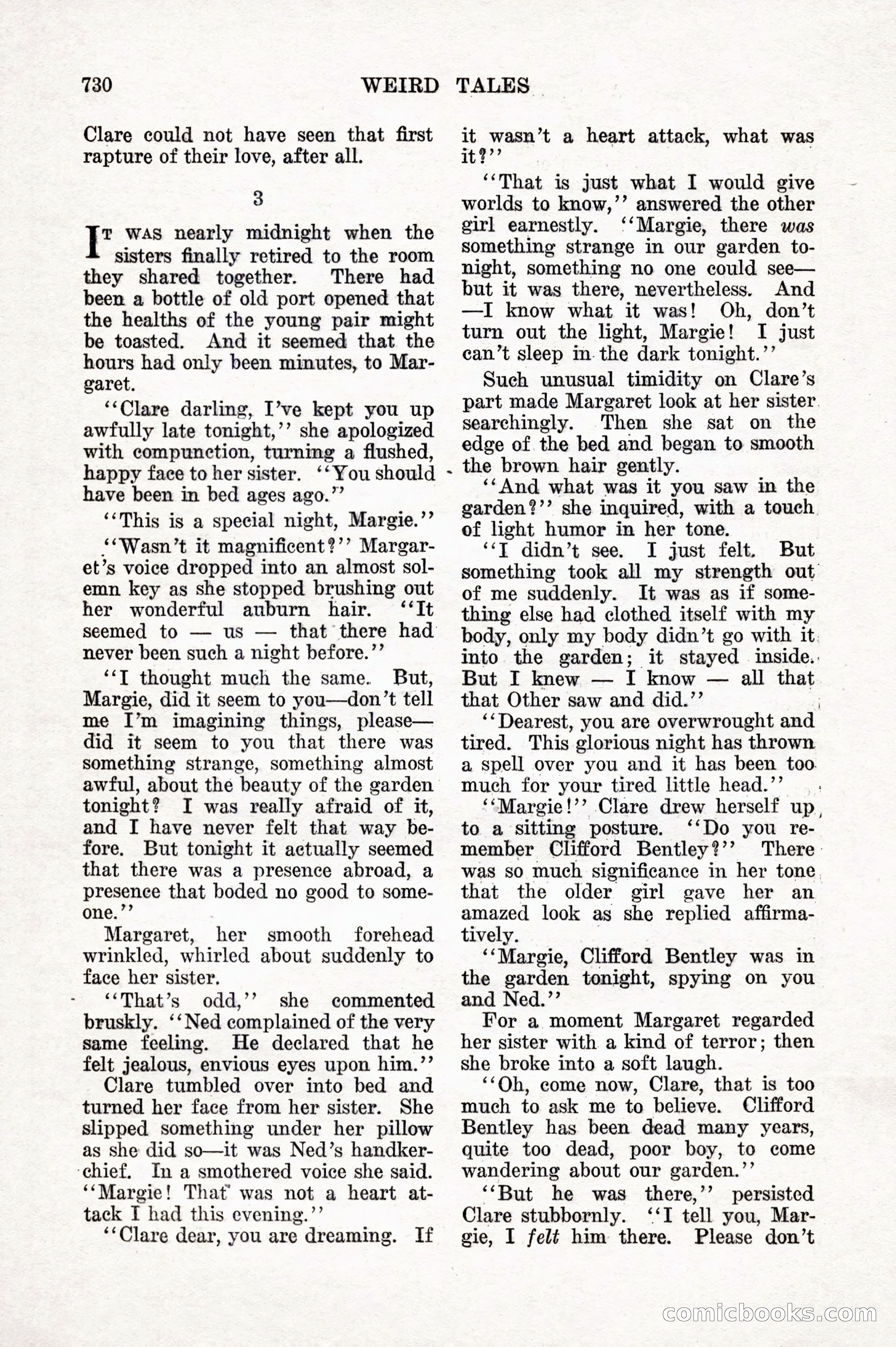 Weird Tales, Vol. IX, No. 6 — page 12 of 148