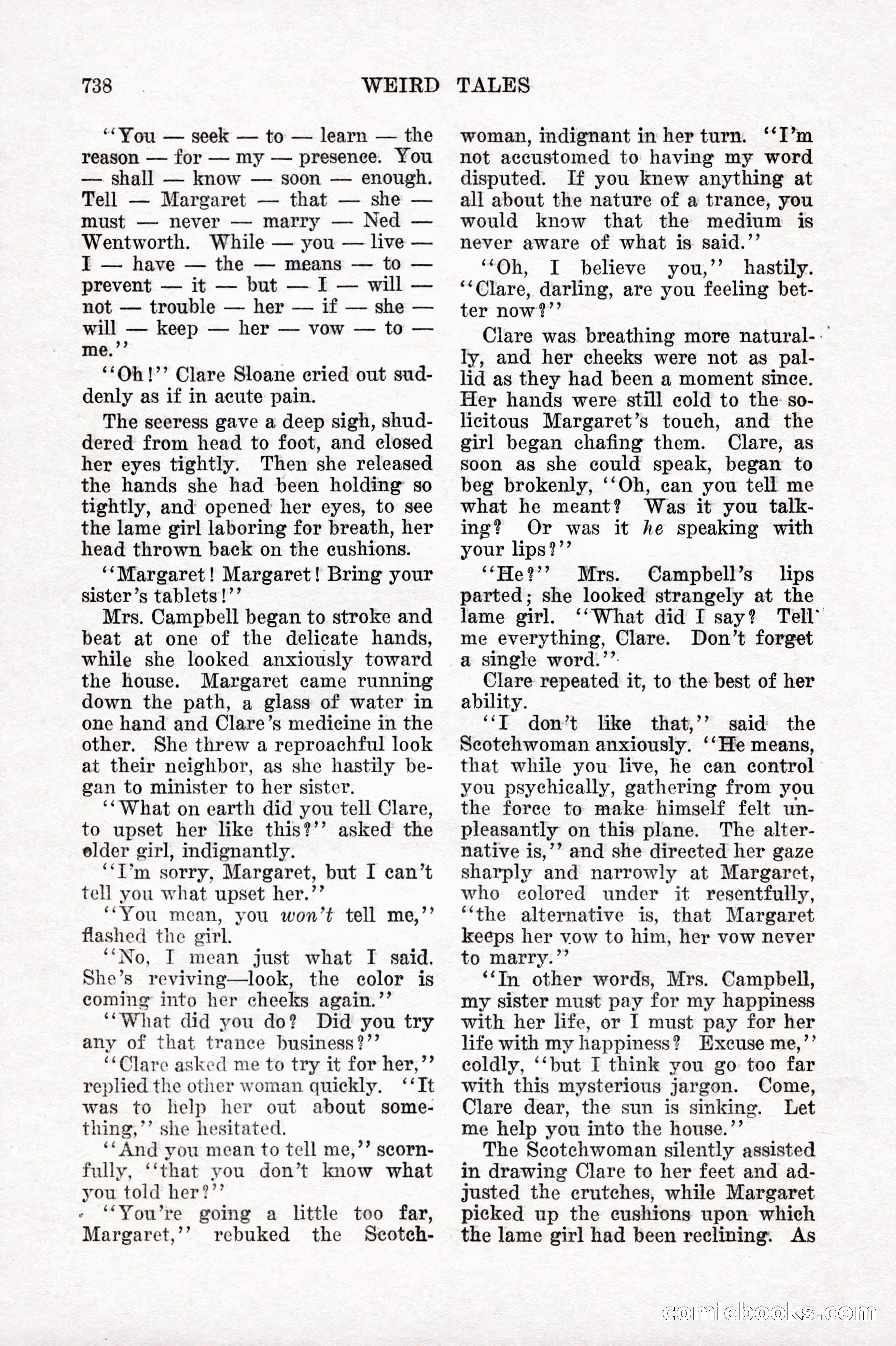 Weird Tales, Vol. IX, No. 6 — page 20 of 148