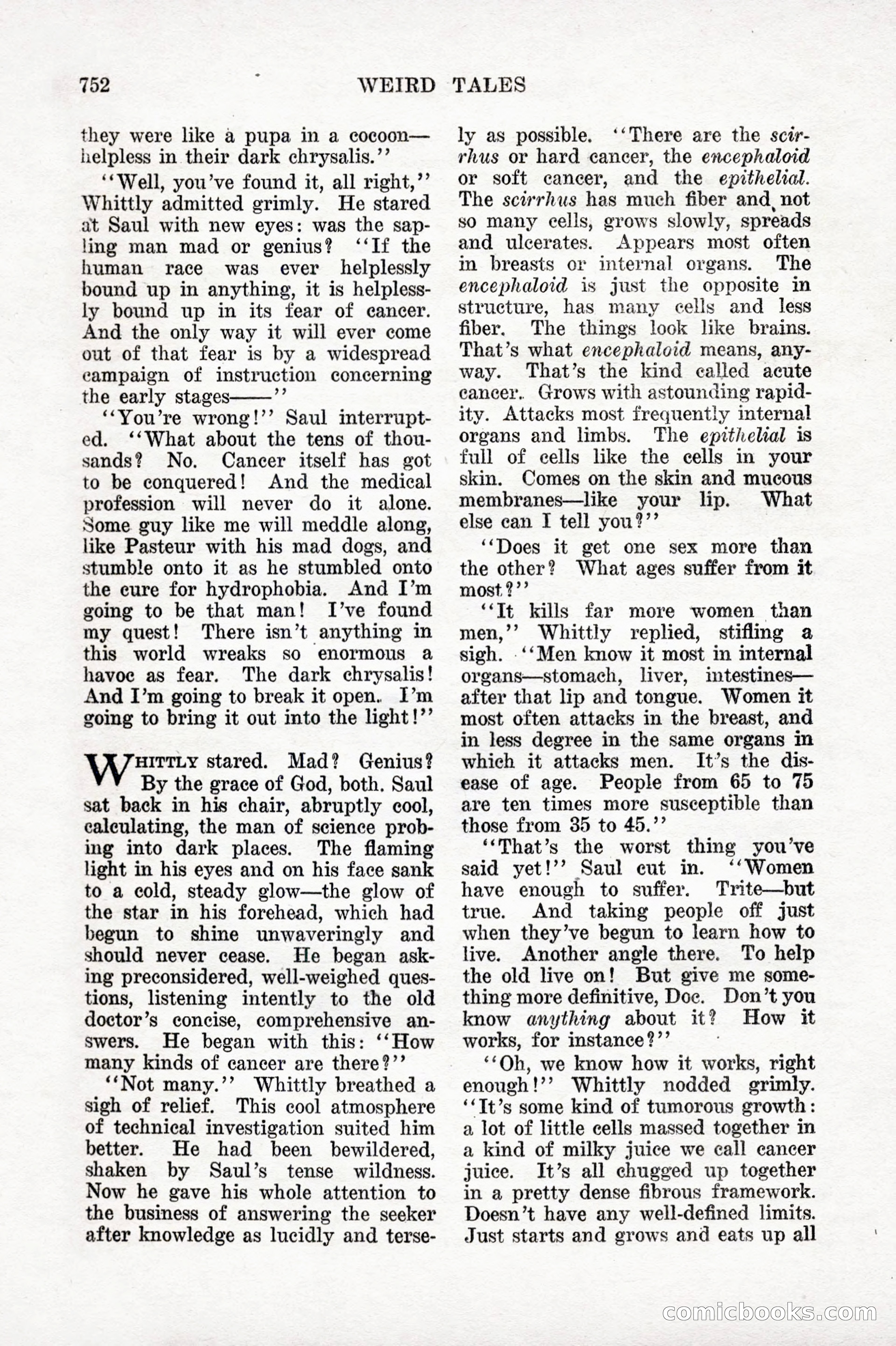 Weird Tales, Vol. IX, No. 6 — page 34 of 148