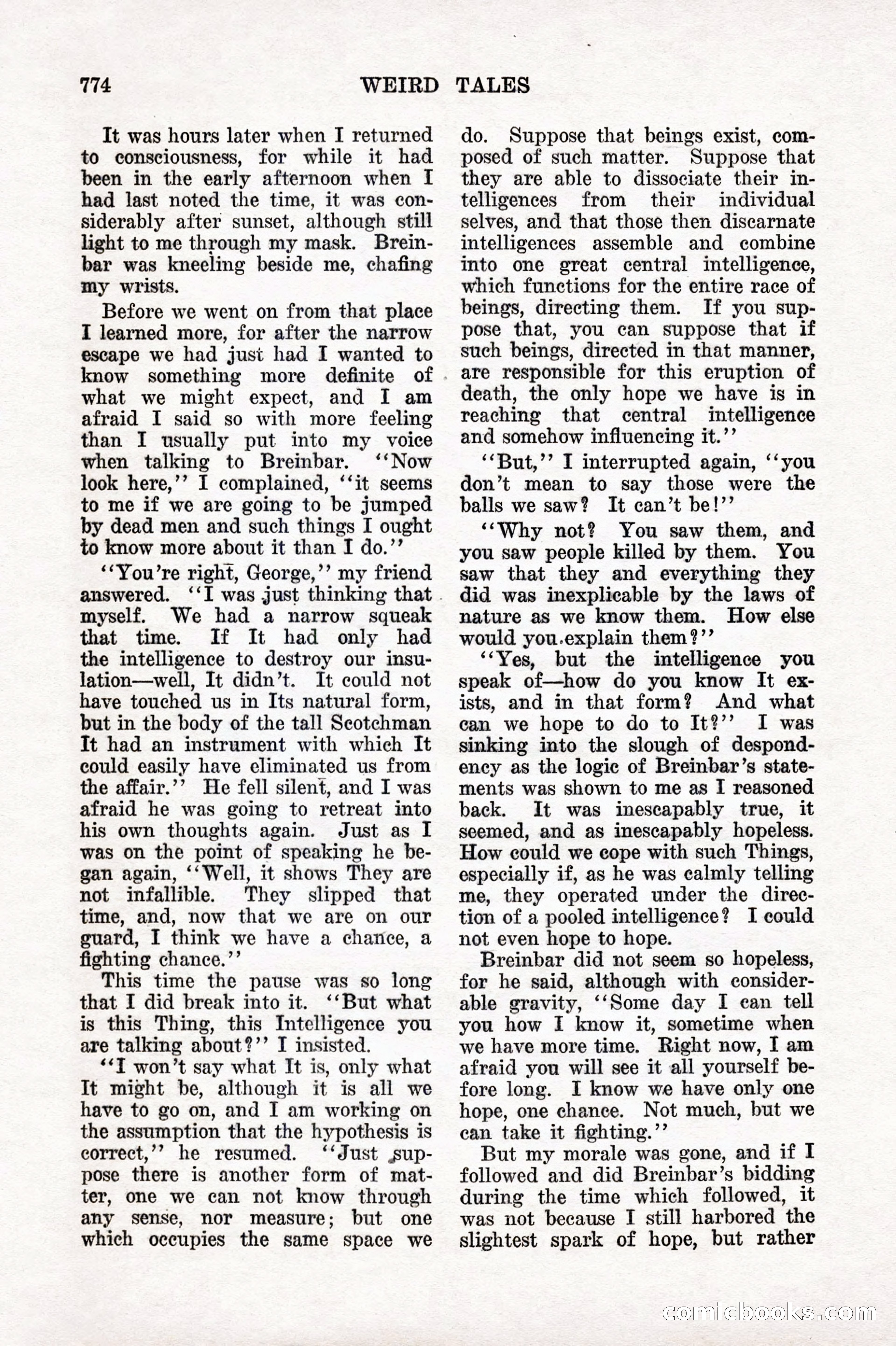 Weird Tales, Vol. IX, No. 6 — page 56 of 148