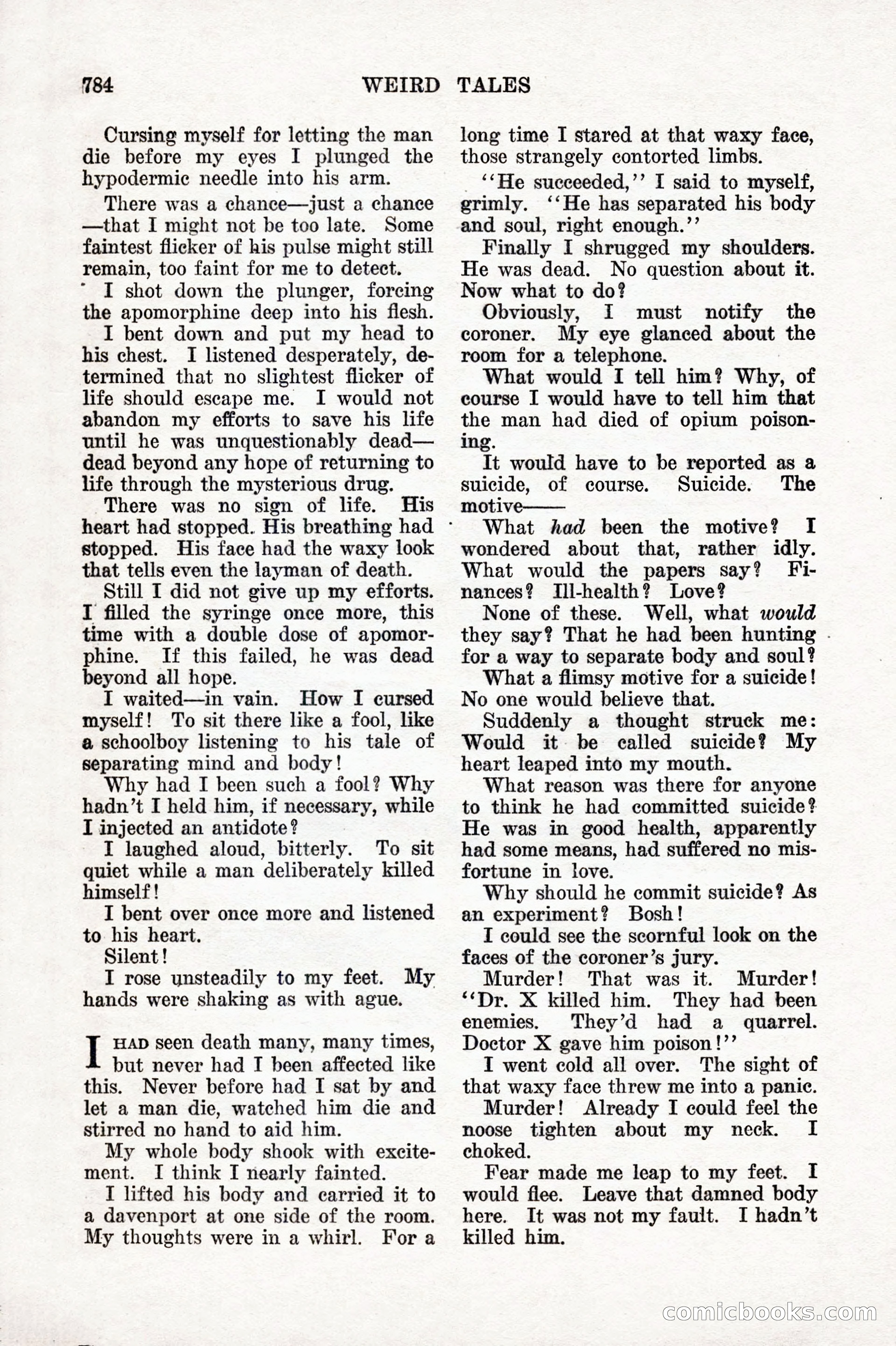 Weird Tales, Vol. IX, No. 6 — page 66 of 148