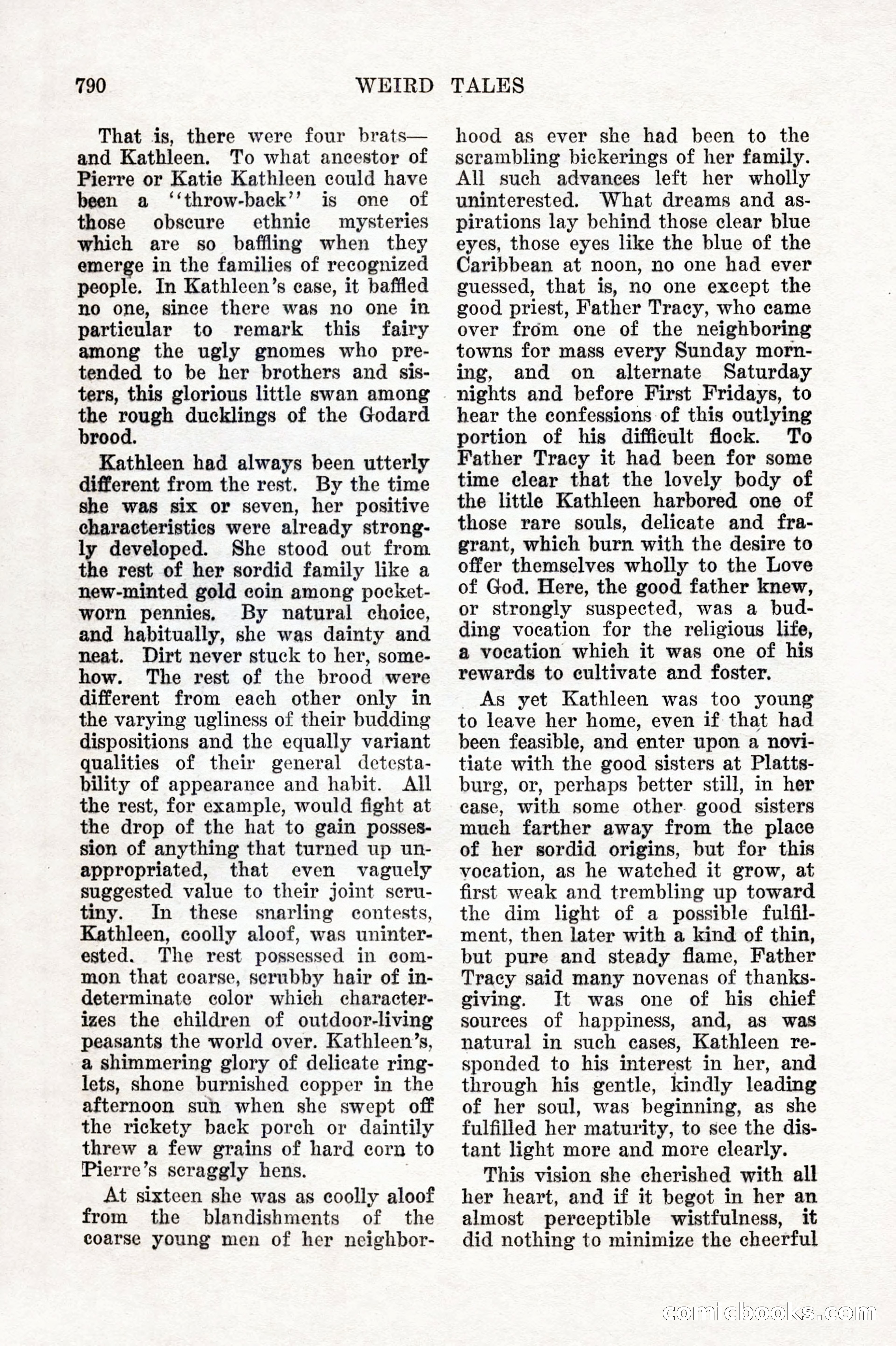 Weird Tales, Vol. IX, No. 6 — page 72 of 148