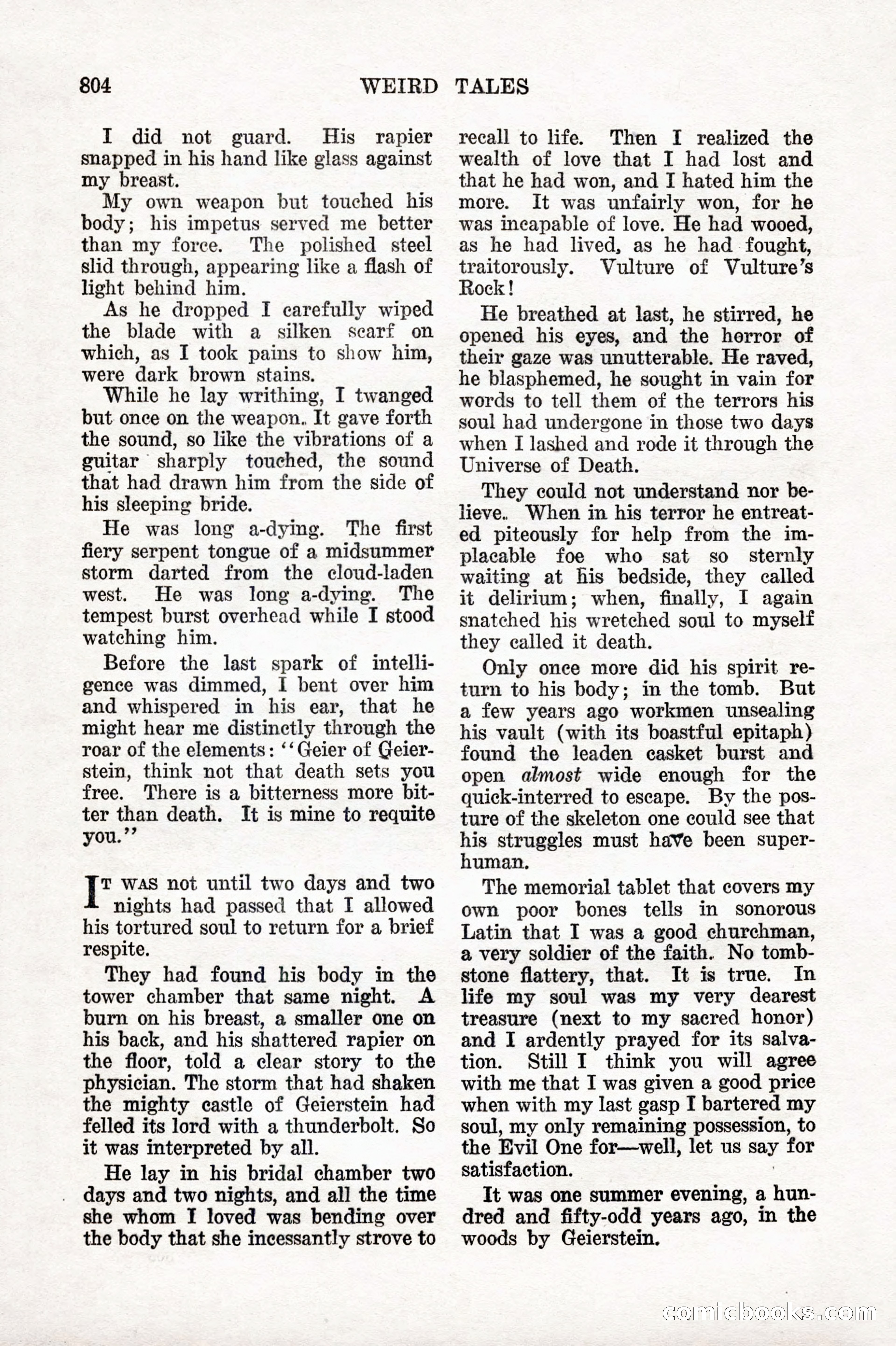 Weird Tales, Vol. IX, No. 6 — page 86 of 148