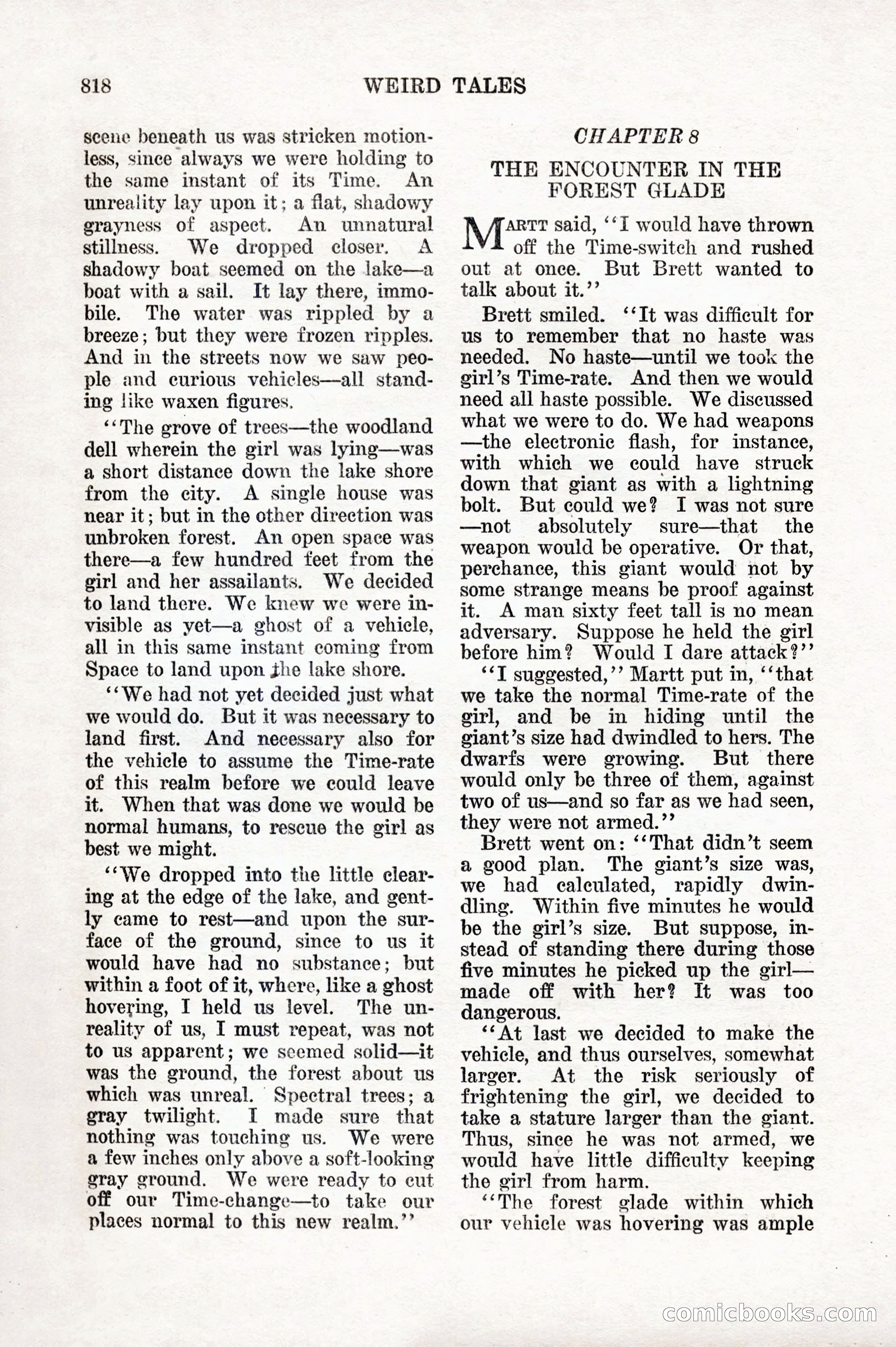 Weird Tales, Vol. IX, No. 6 — page 100 of 148