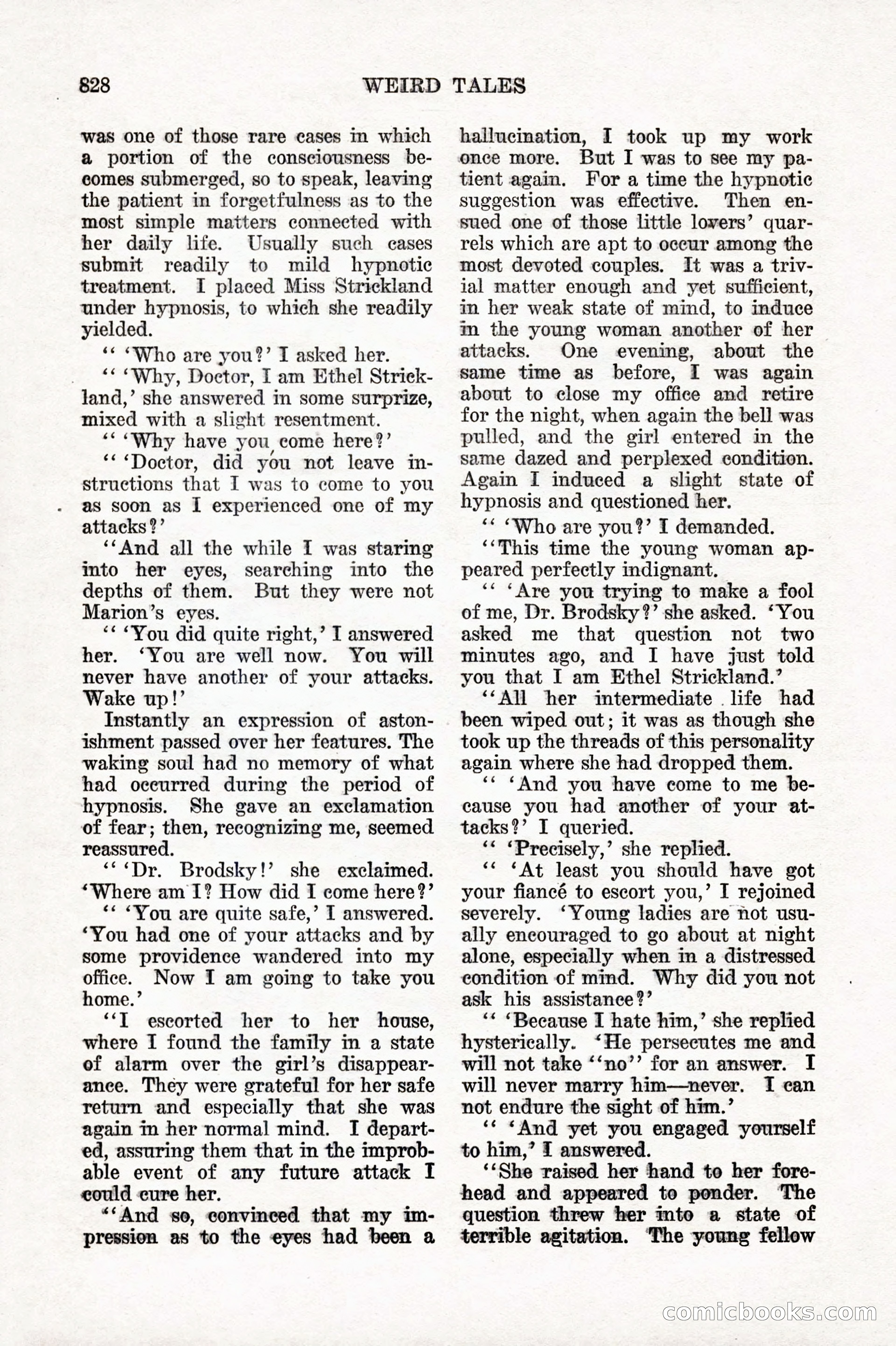 Weird Tales, Vol. IX, No. 6 — page 110 of 148