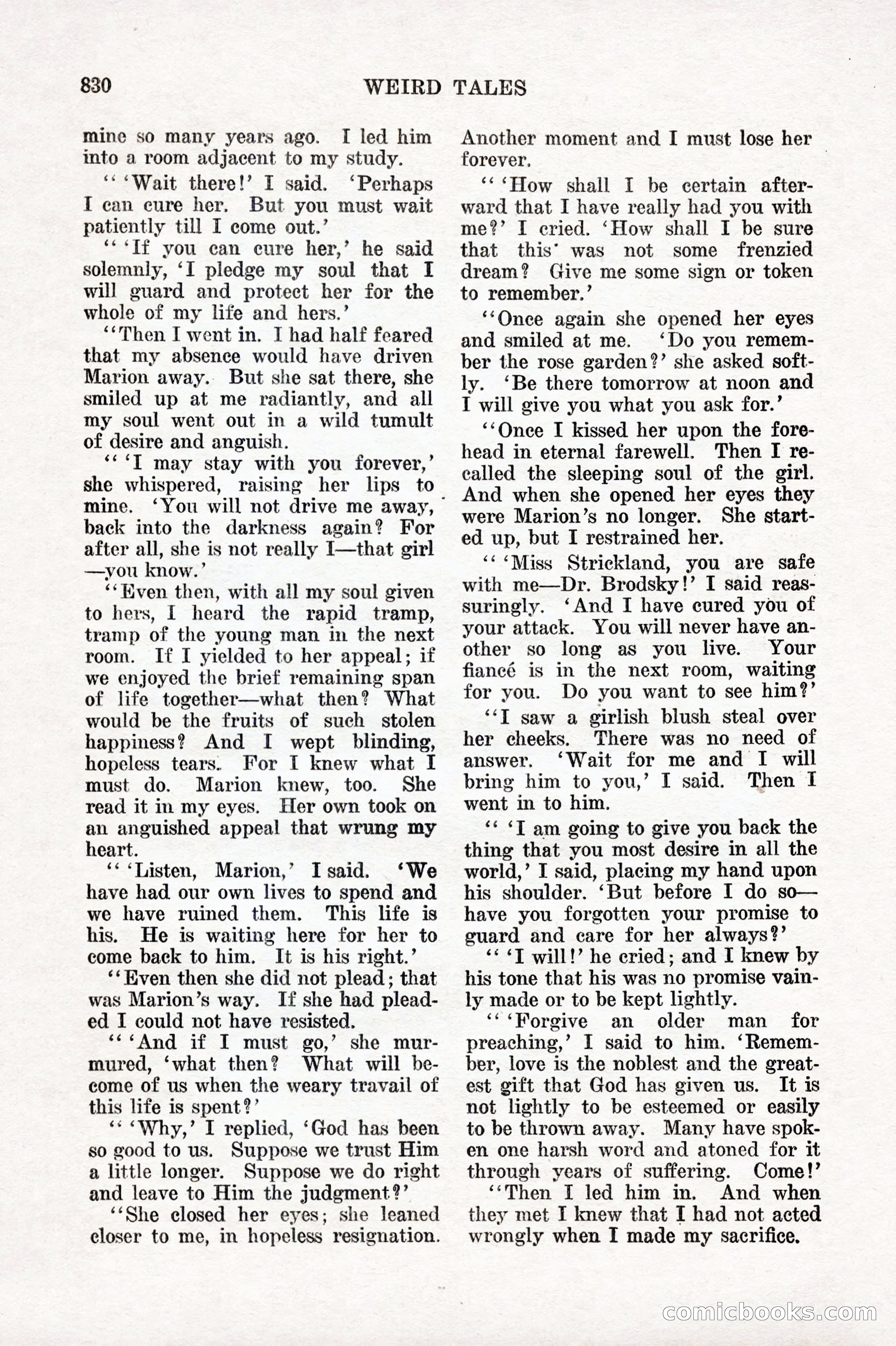 Weird Tales, Vol. IX, No. 6 — page 112 of 148