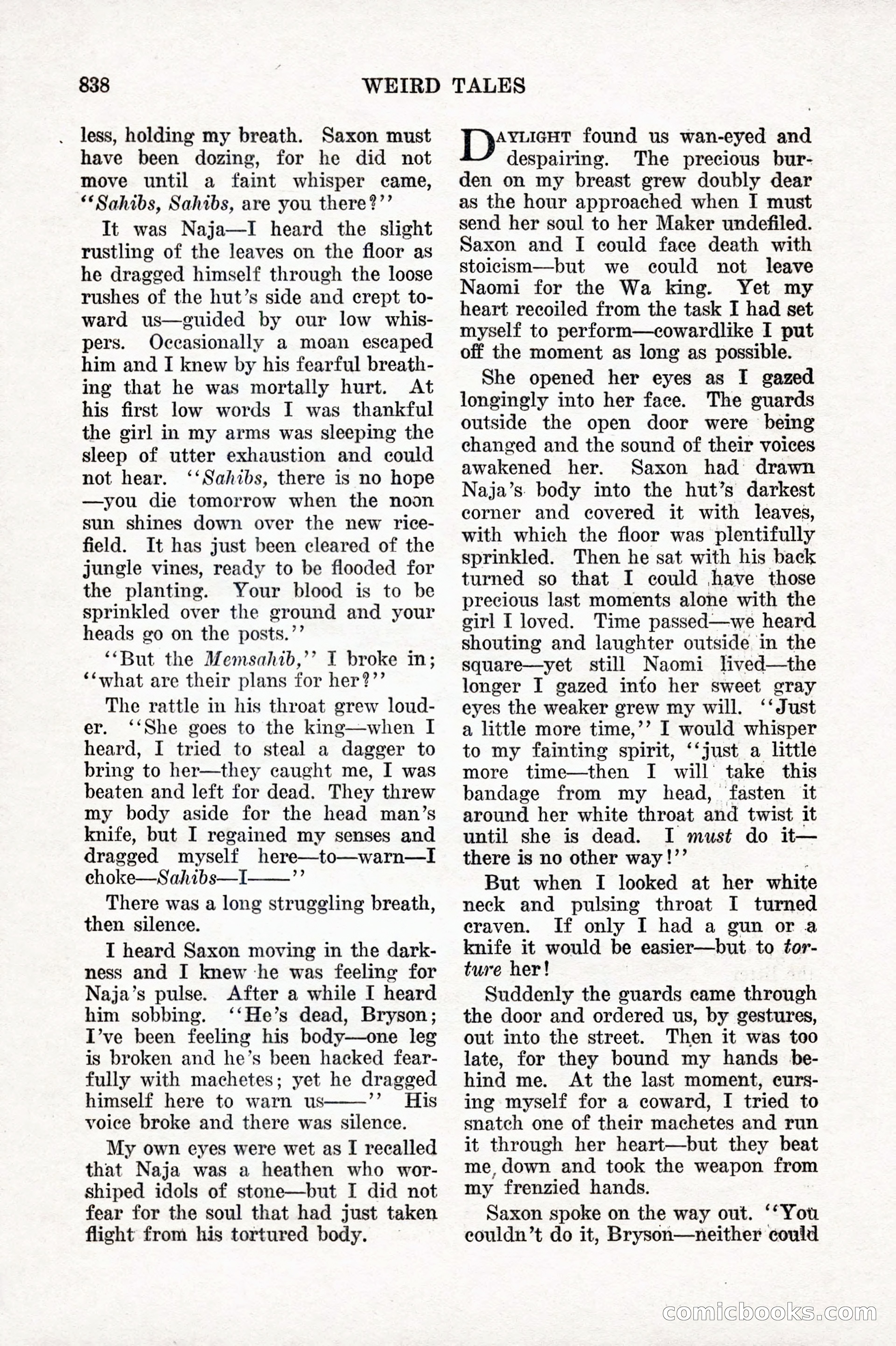 Weird Tales, Vol. IX, No. 6 — page 120 of 148