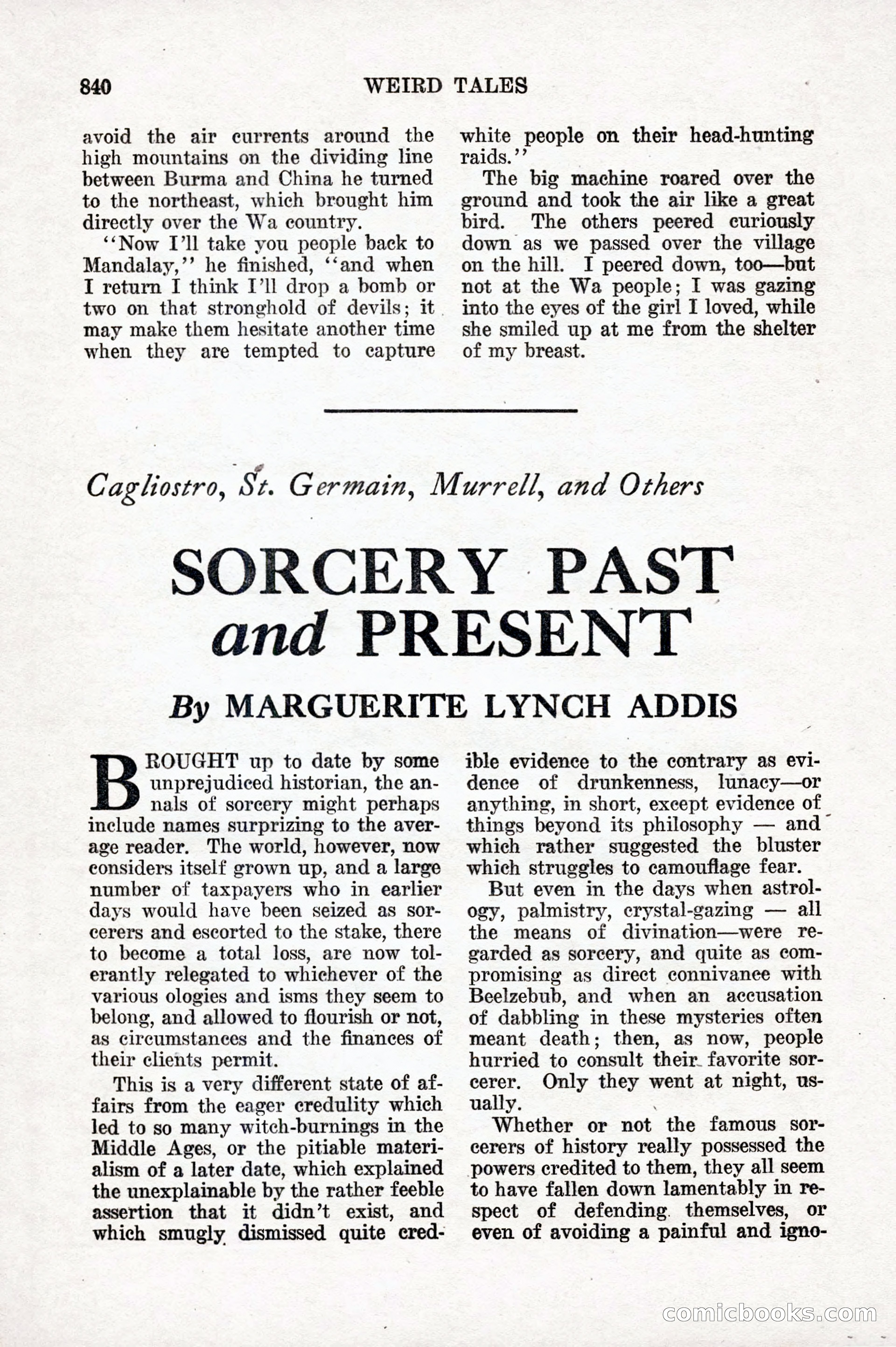 Weird Tales, Vol. IX, No. 6 — page 122 of 148