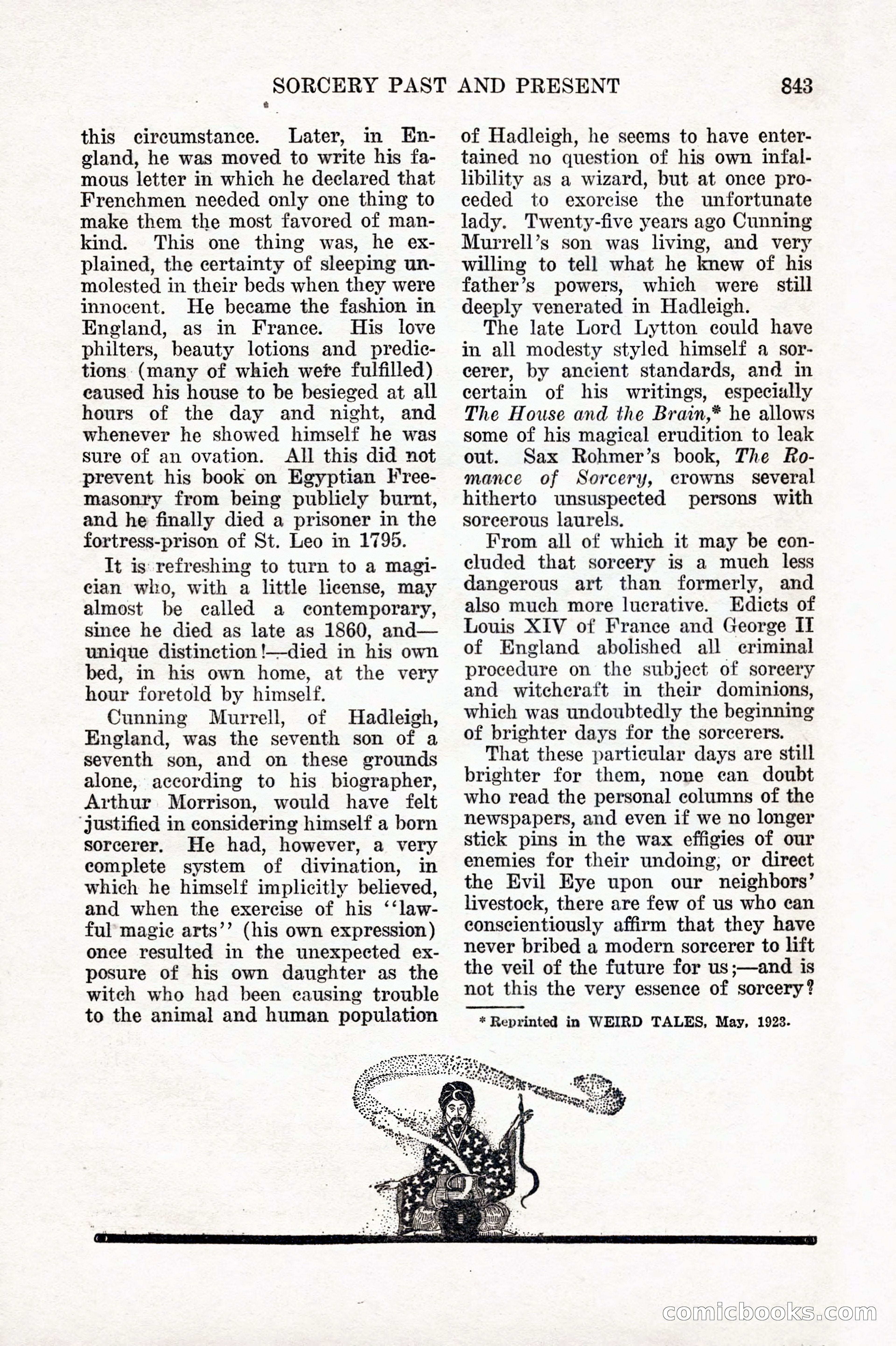 Weird Tales, Vol. IX, No. 6 — page 125 of 148