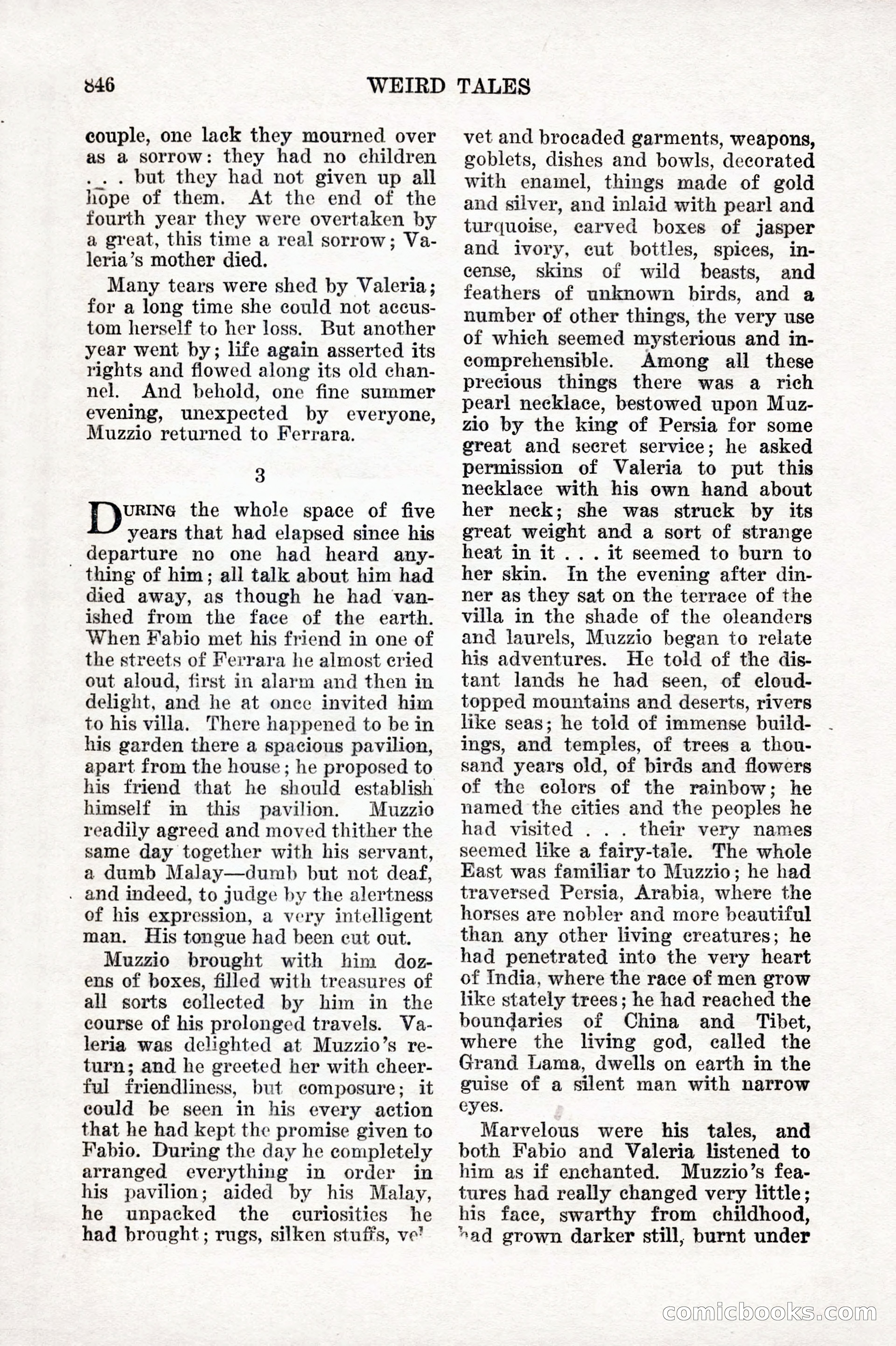 Weird Tales, Vol. IX, No. 6 — page 128 of 148