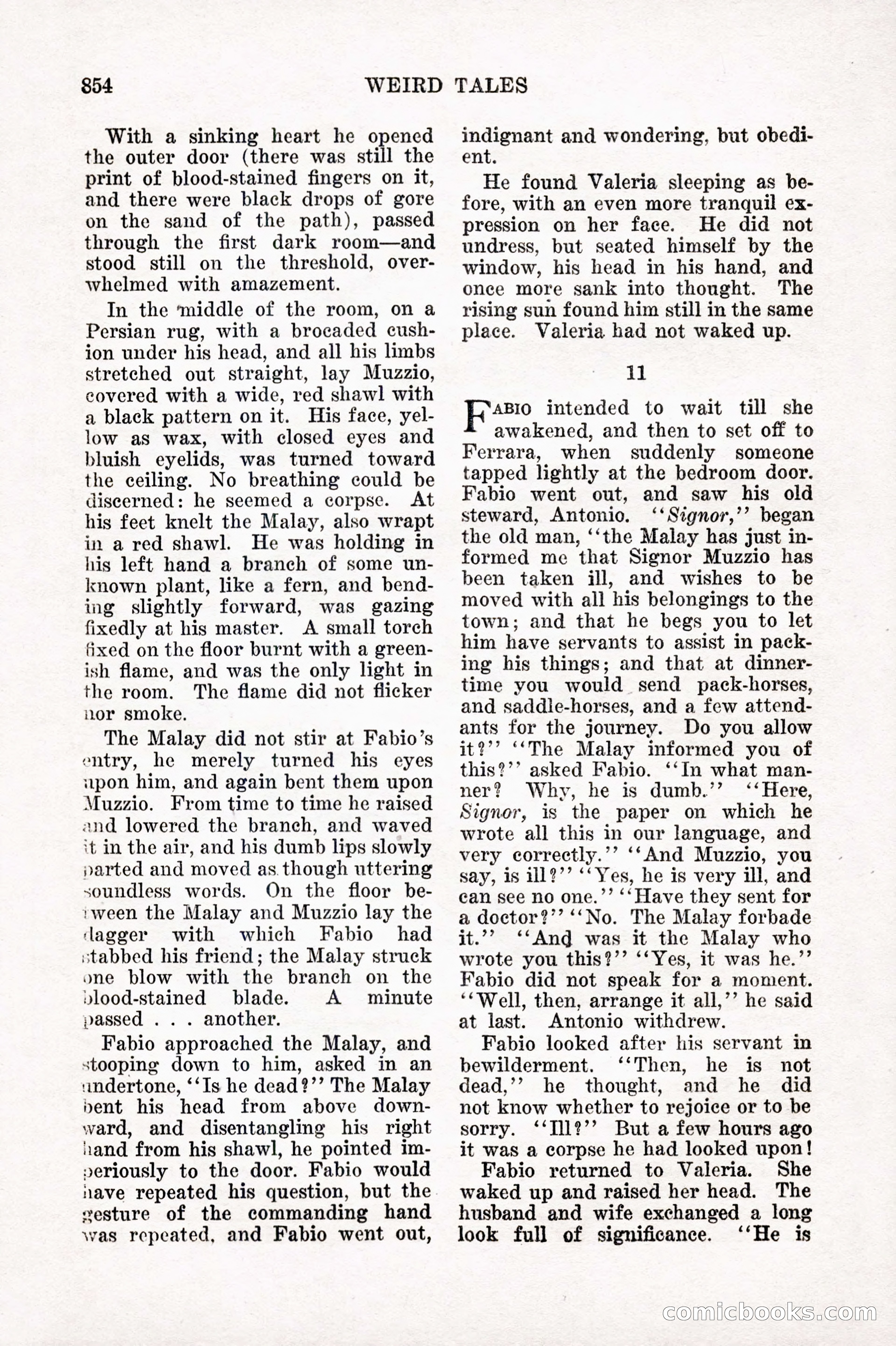 Weird Tales, Vol. IX, No. 6 — page 136 of 148