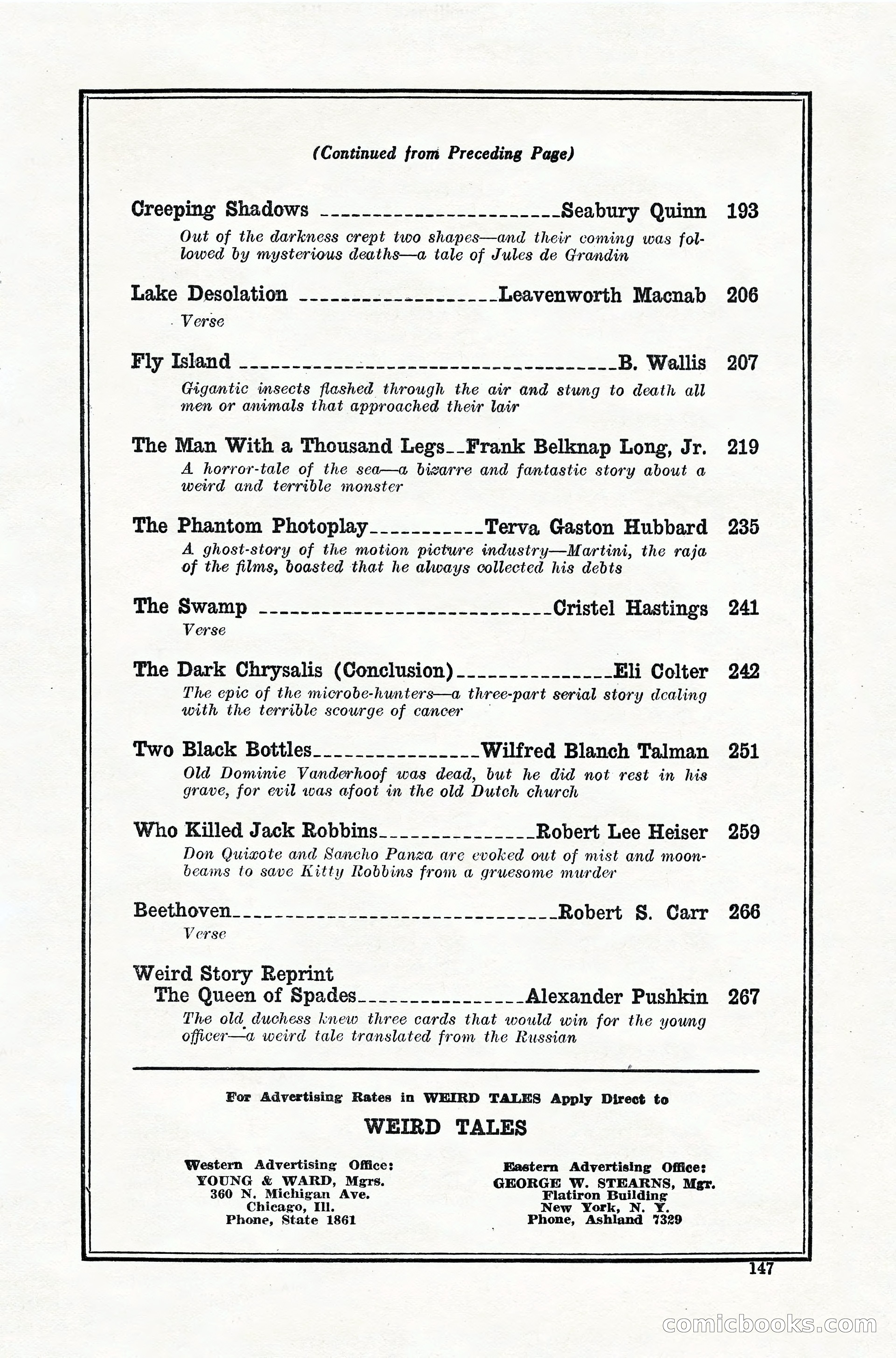 Weird Tales, Vol. 10, No. 2 — page 5 of 148