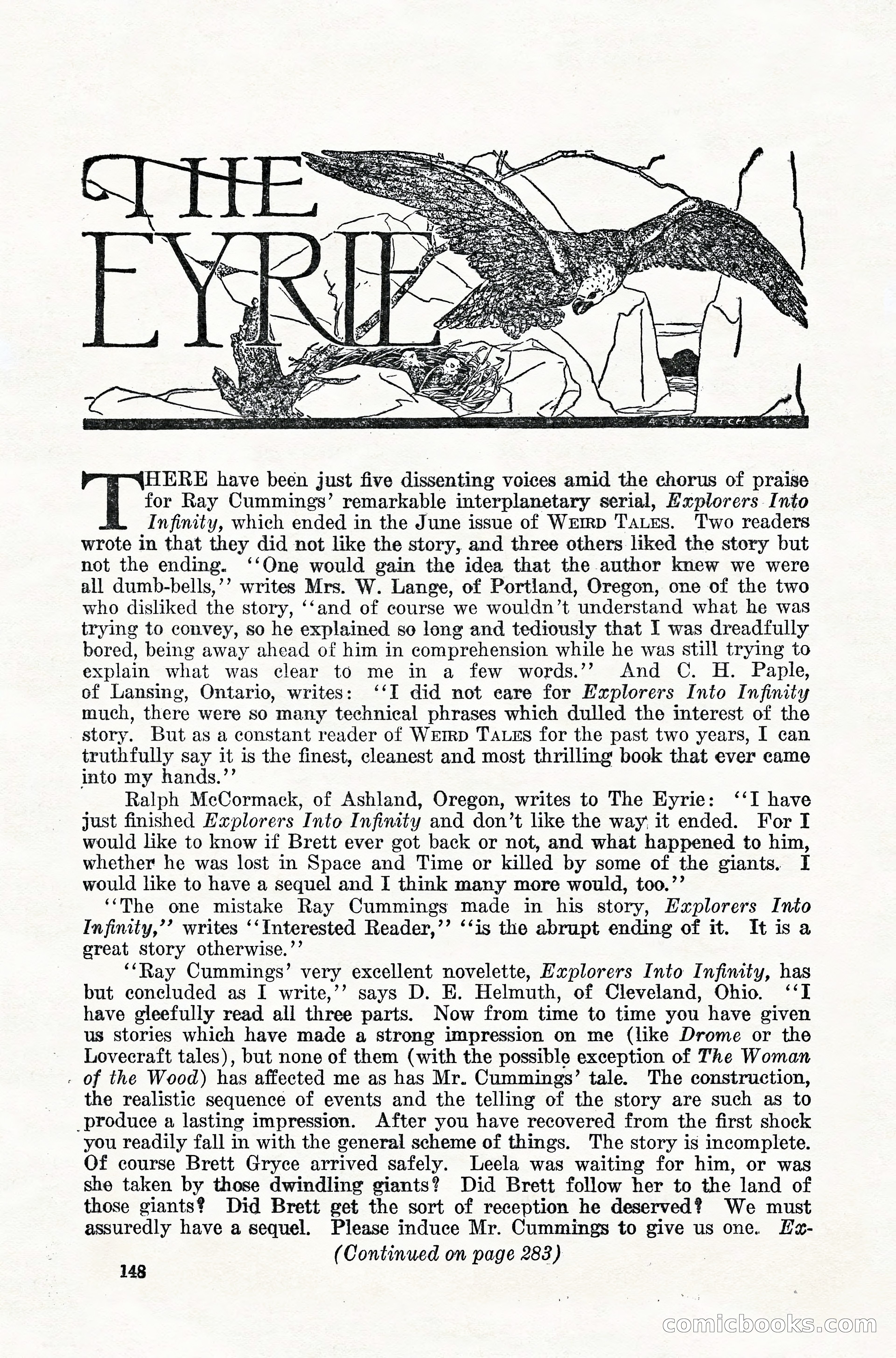 Weird Tales, Vol. 10, No. 2 — page 6 of 148