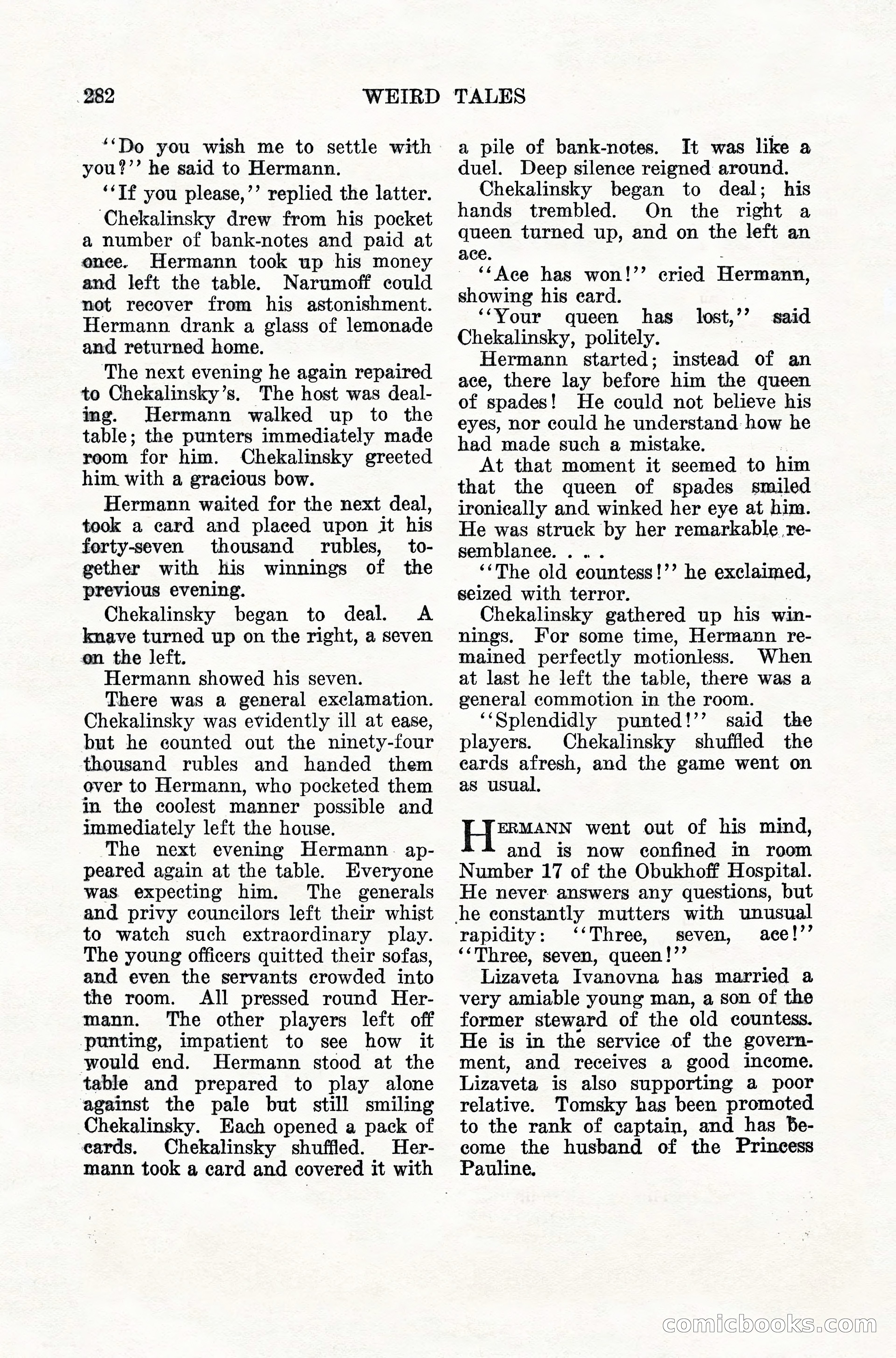 Weird Tales, Vol. 10, No. 2 — page 140 of 148