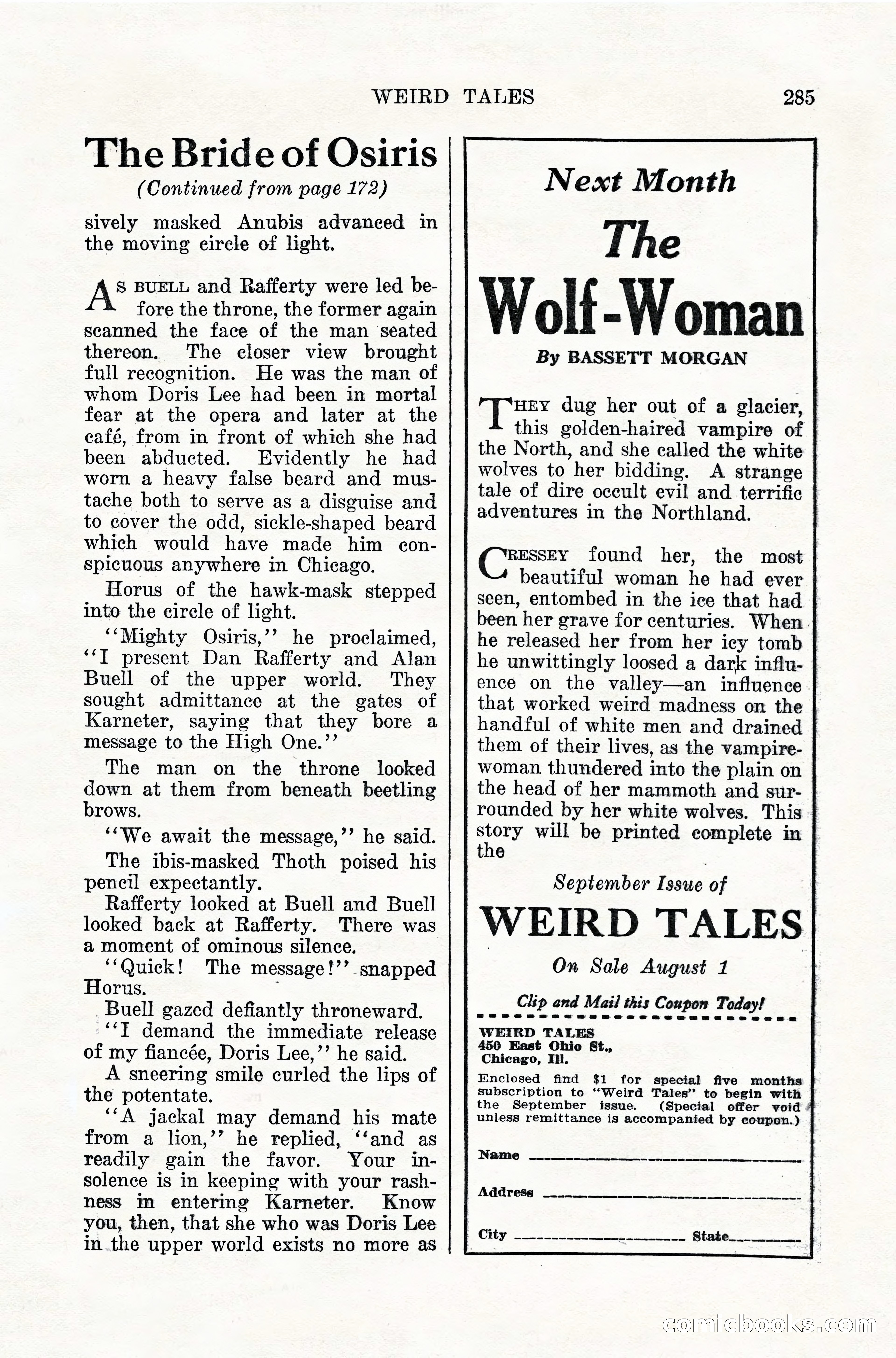 Weird Tales, Vol. 10, No. 2 — page 143 of 148