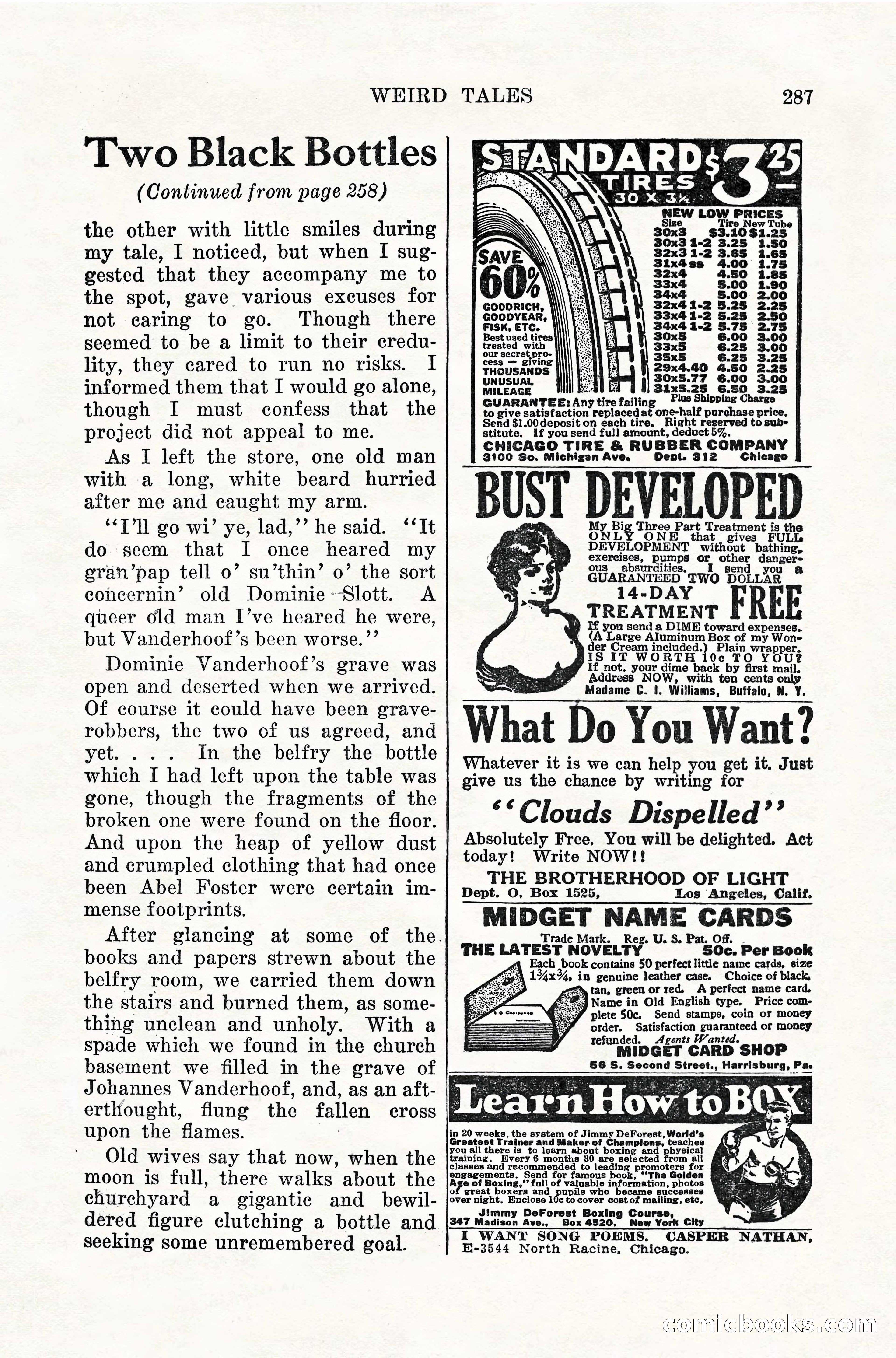 Weird Tales, Vol. 10, No. 2 — page 145 of 148