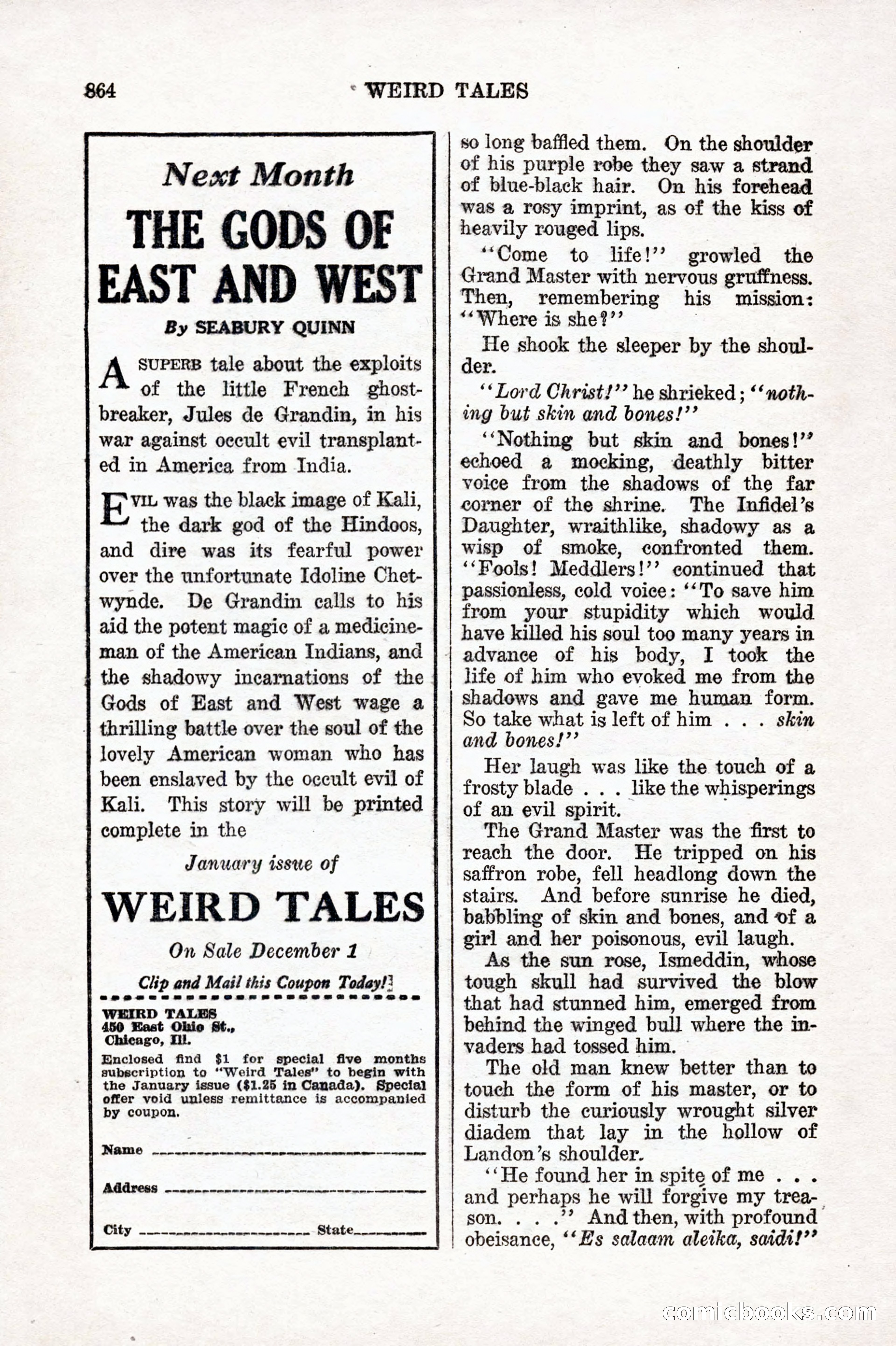Weird Tales, Vol. 10 No. 6 — page 146 of 148