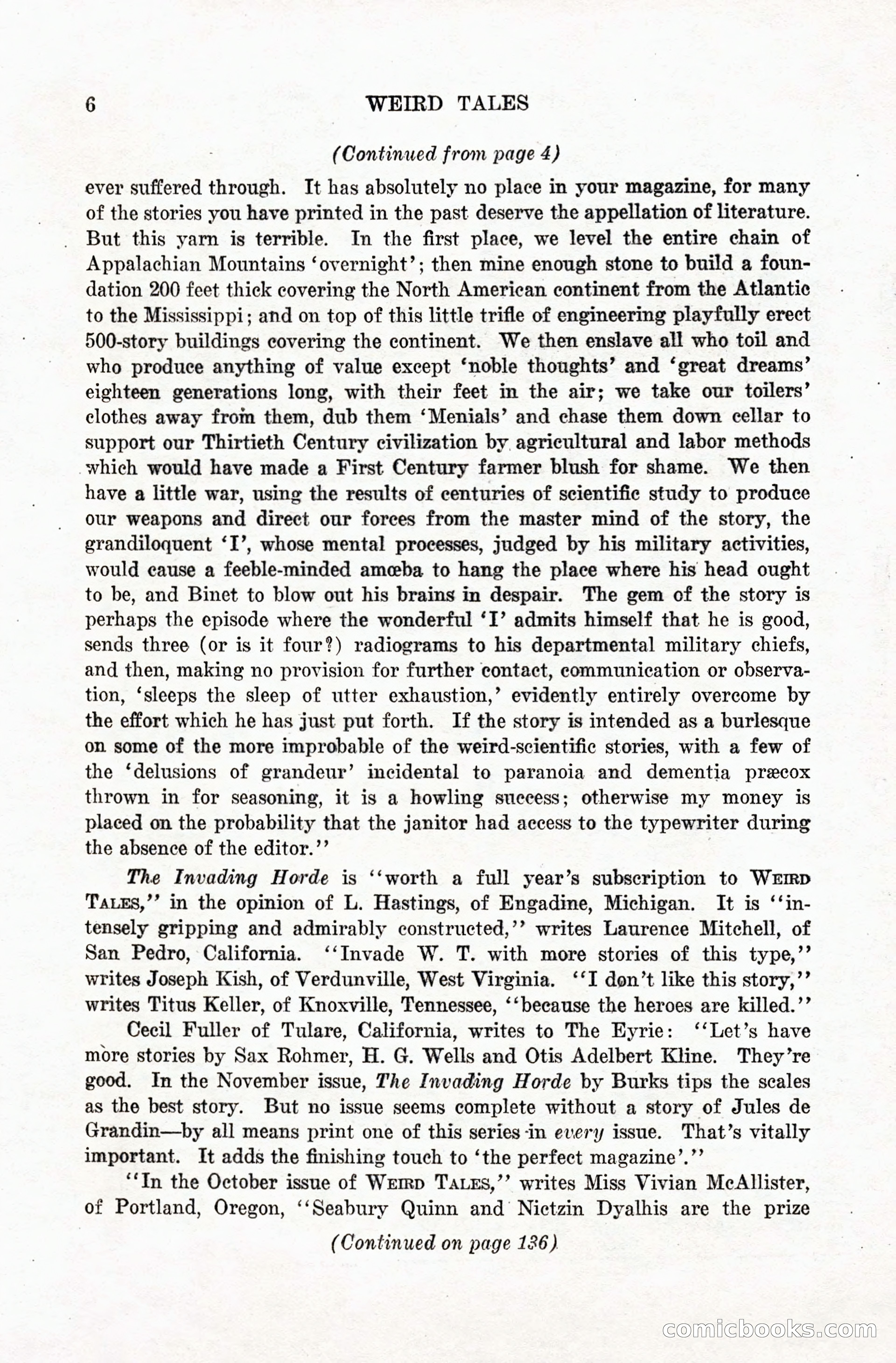 Weird Tales, January 1928 — page 7 of 146