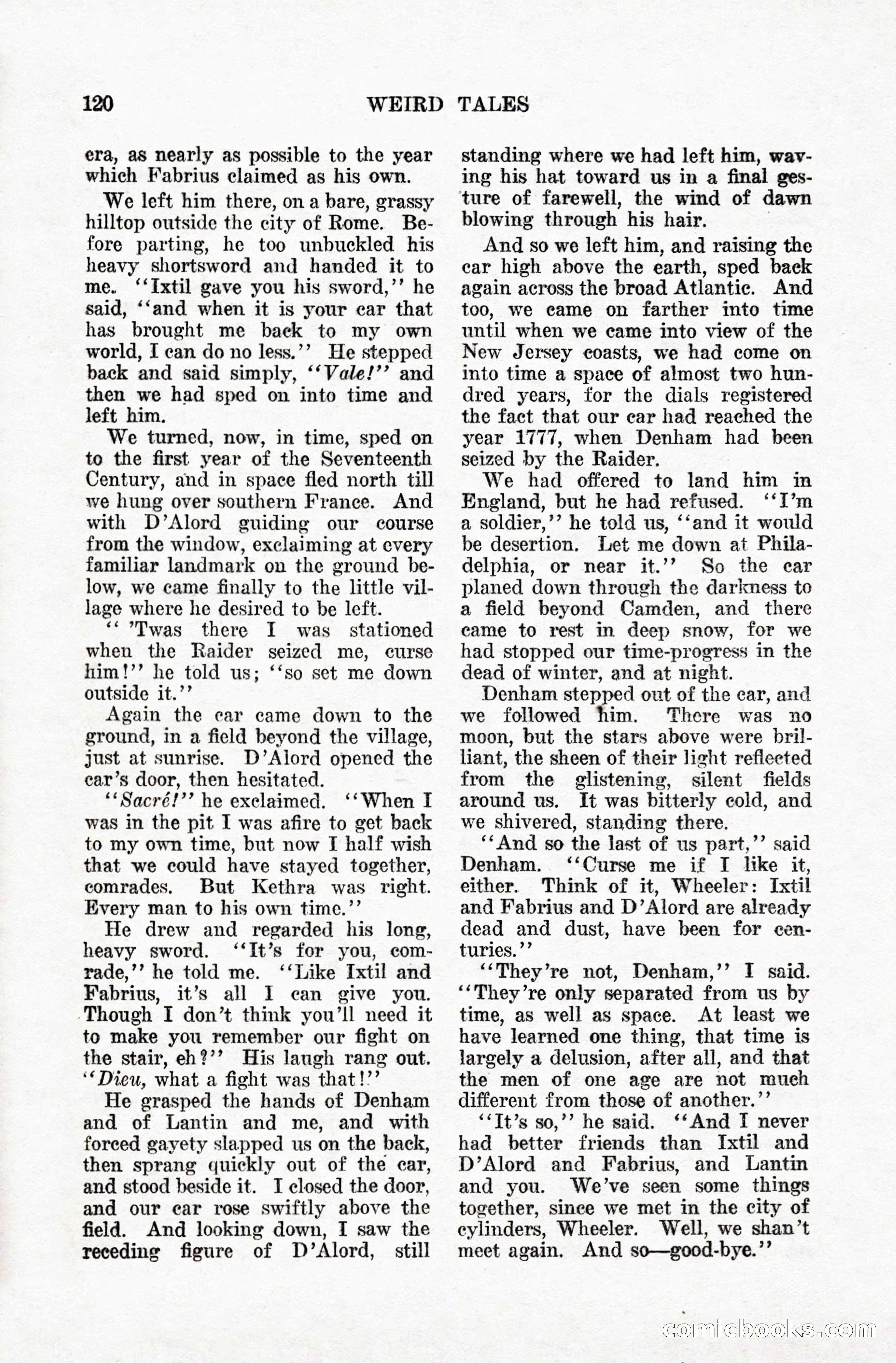 Weird Tales, January 1928 — page 121 of 146