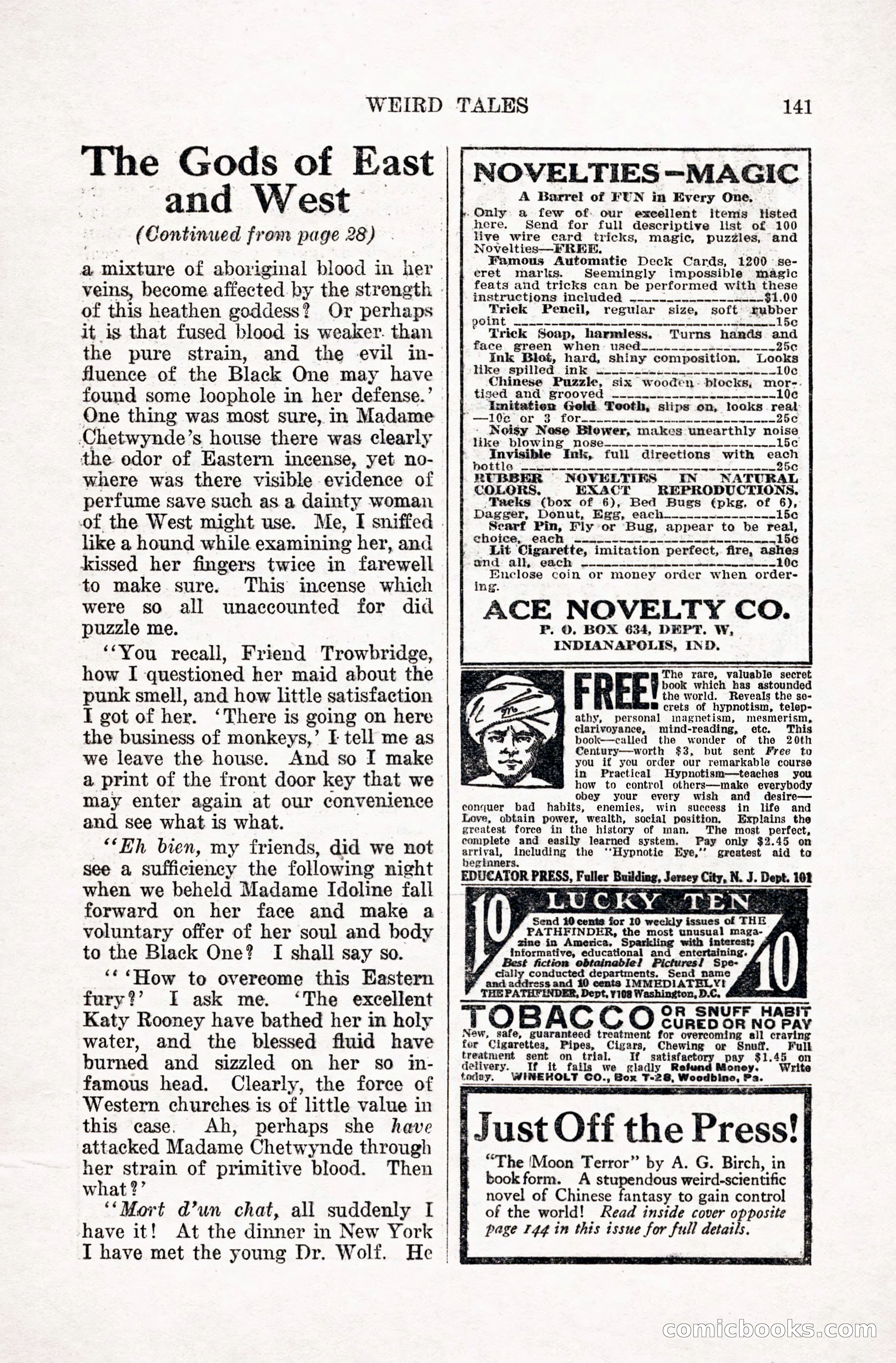 Weird Tales, January 1928 — page 142 of 146