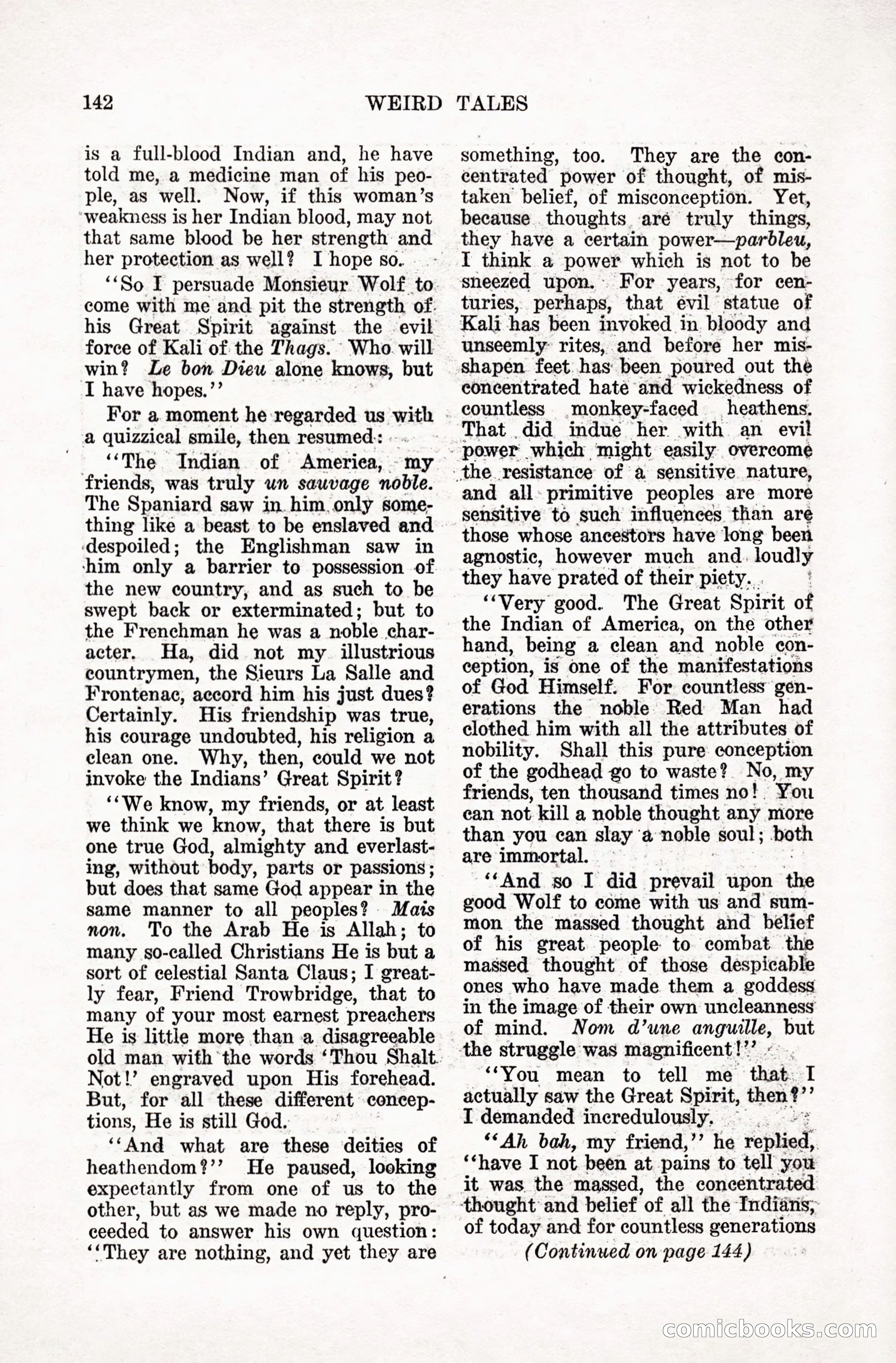 Weird Tales, January 1928 — page 143 of 146
