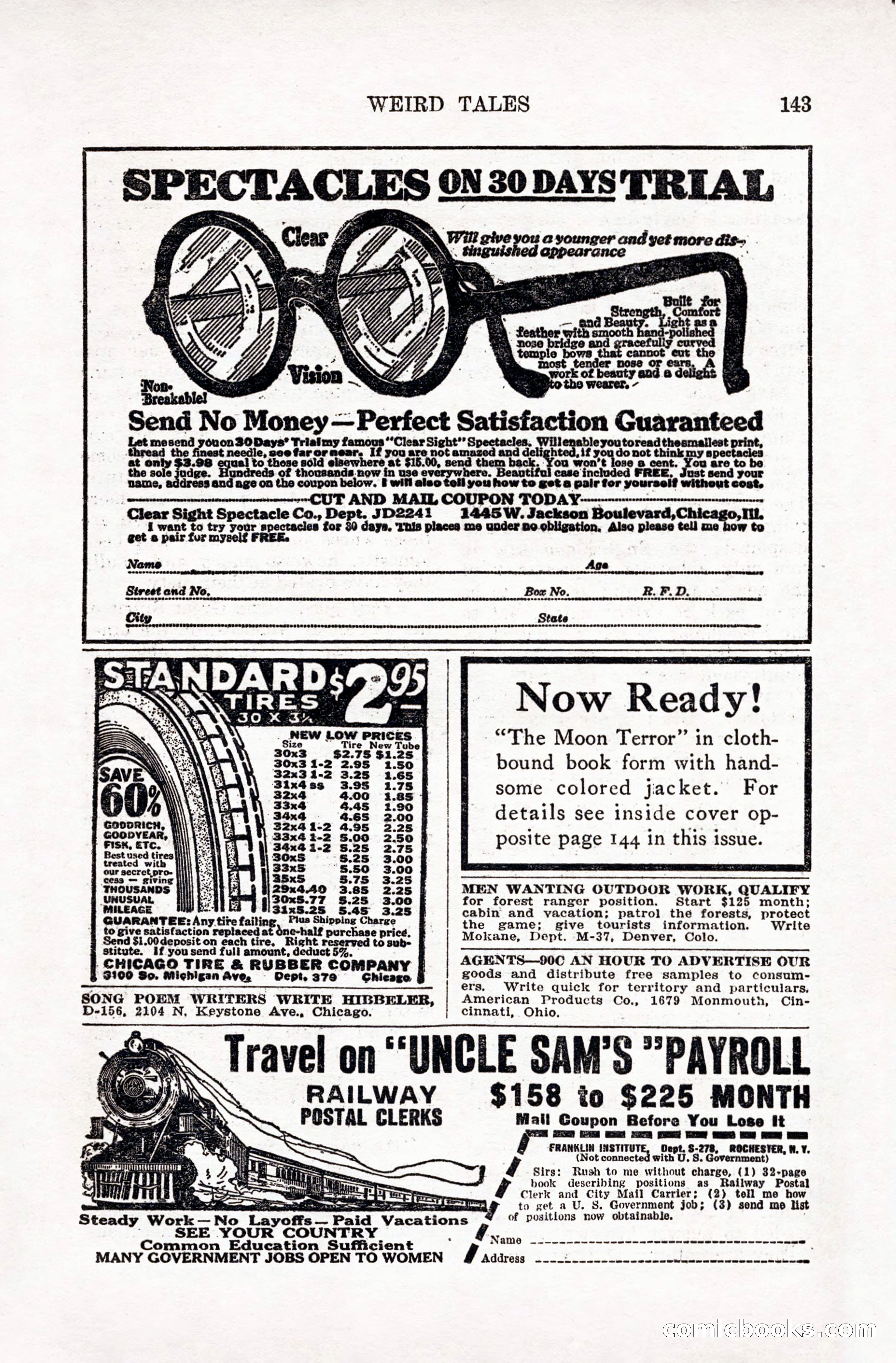 Weird Tales, January 1928 — page 144 of 146