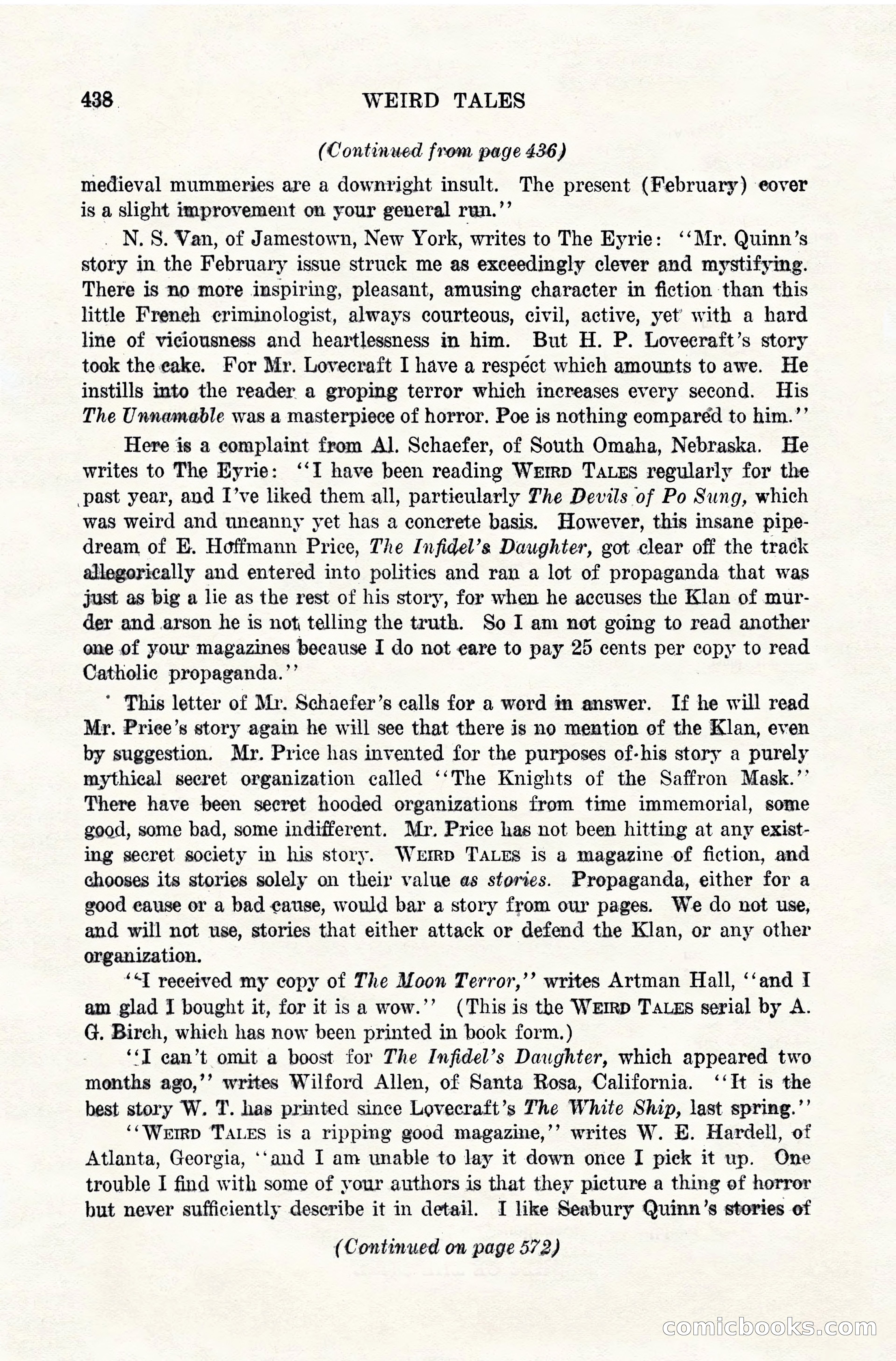Weird Tales, April 1928 — page 7 of 146