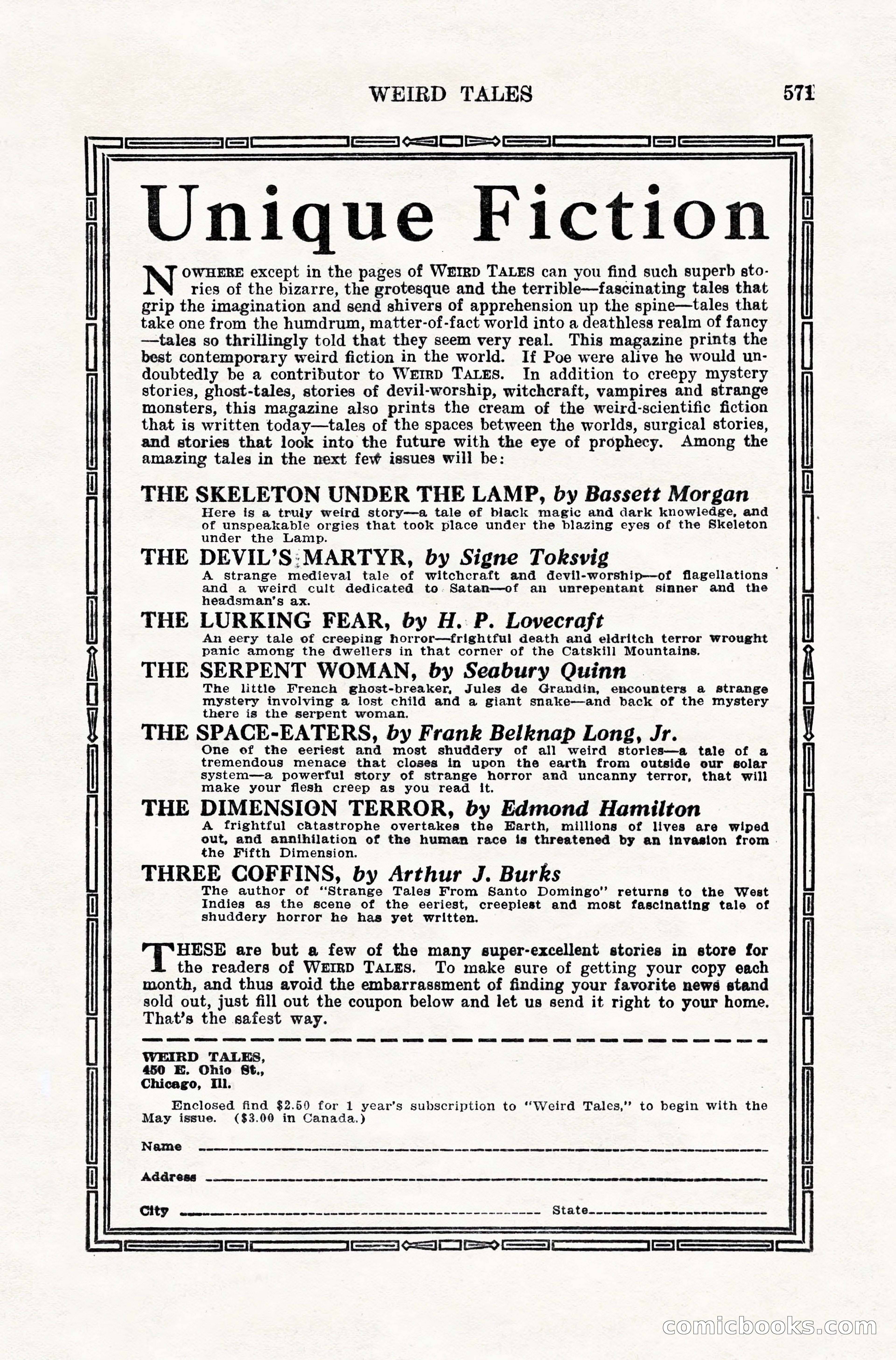 Weird Tales, April 1928 — page 140 of 146