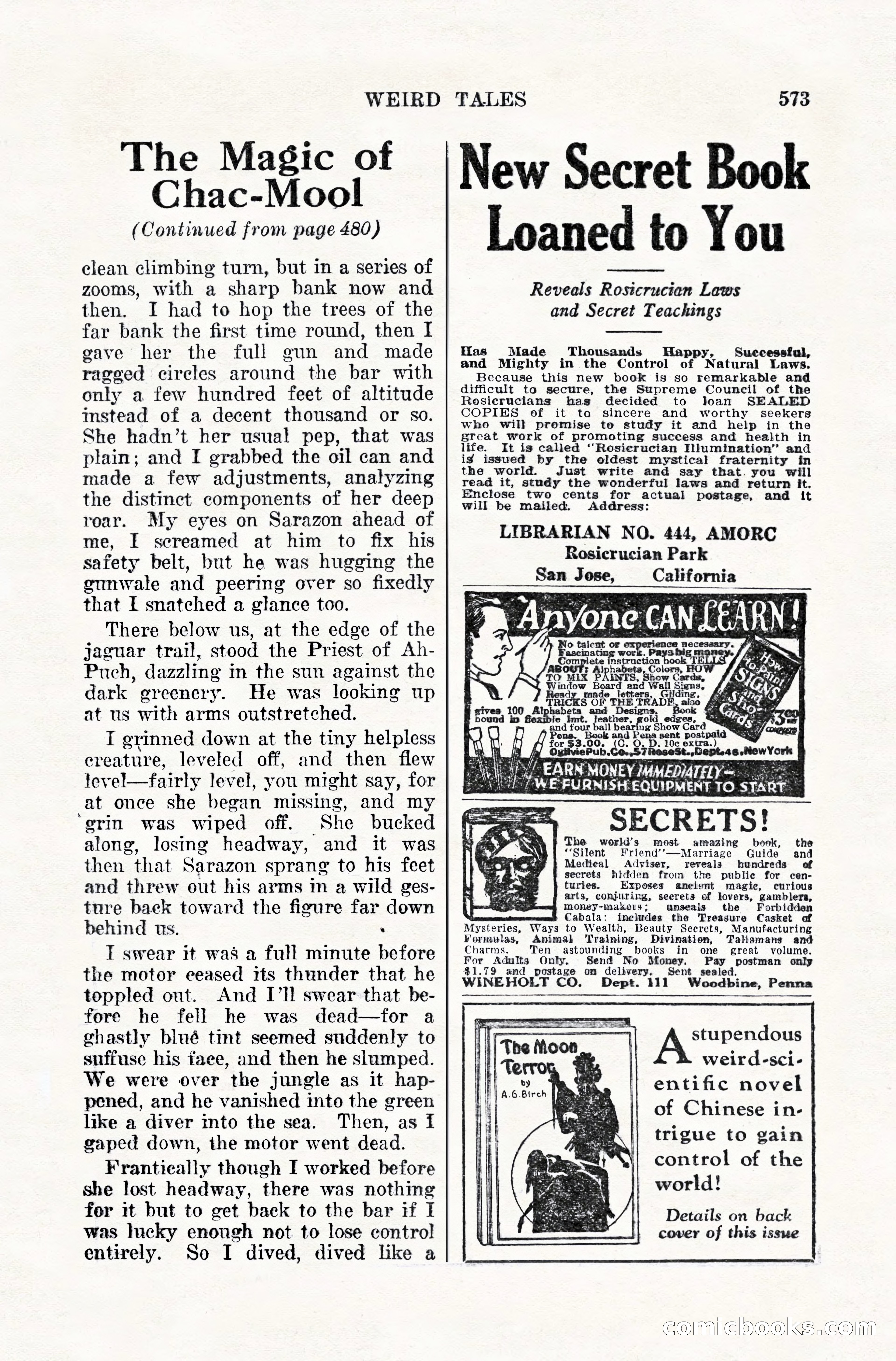 Weird Tales, April 1928 — page 142 of 146