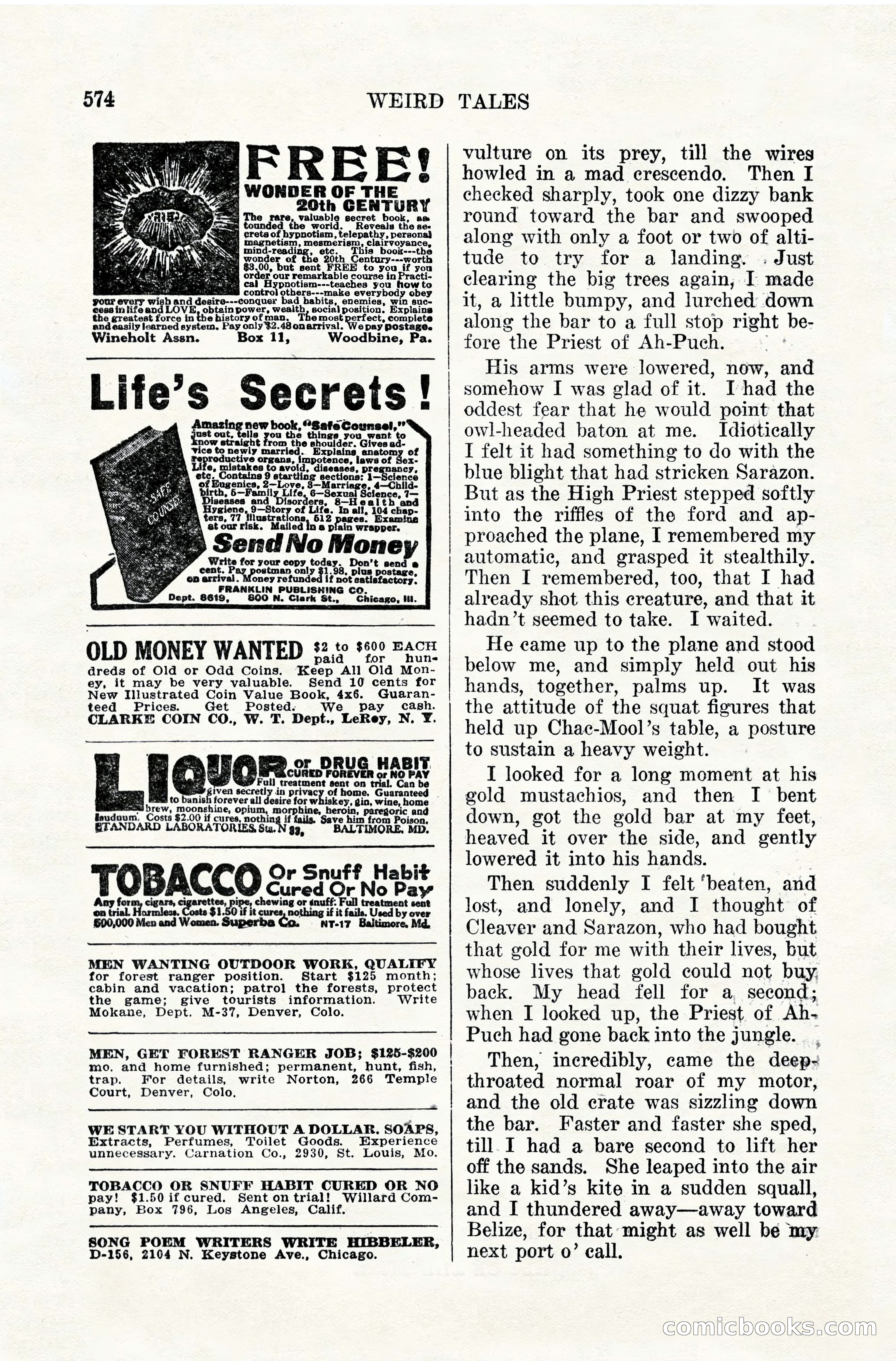 Weird Tales, April 1928 — page 143 of 146