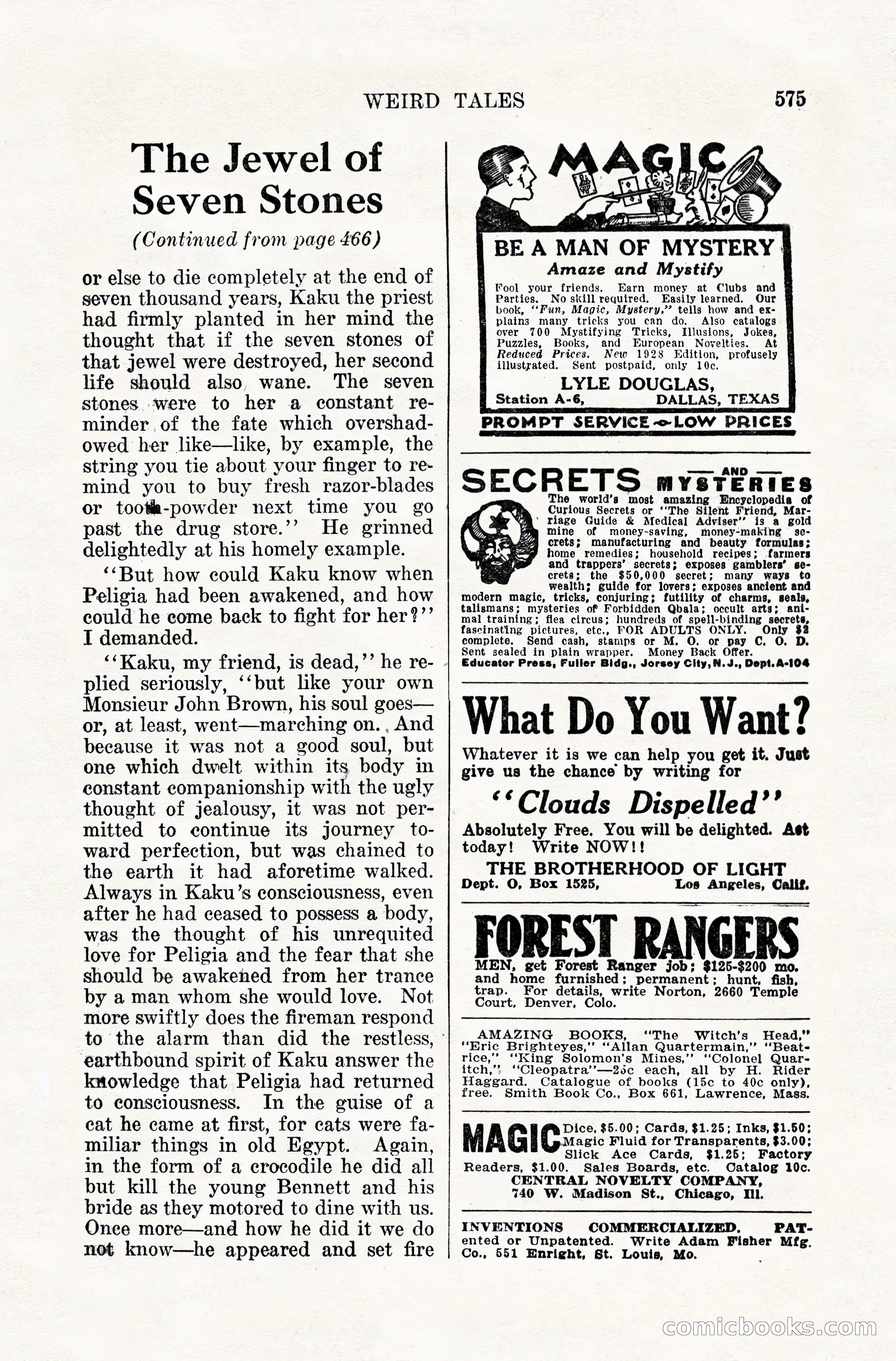 Weird Tales, April 1928 — page 144 of 146