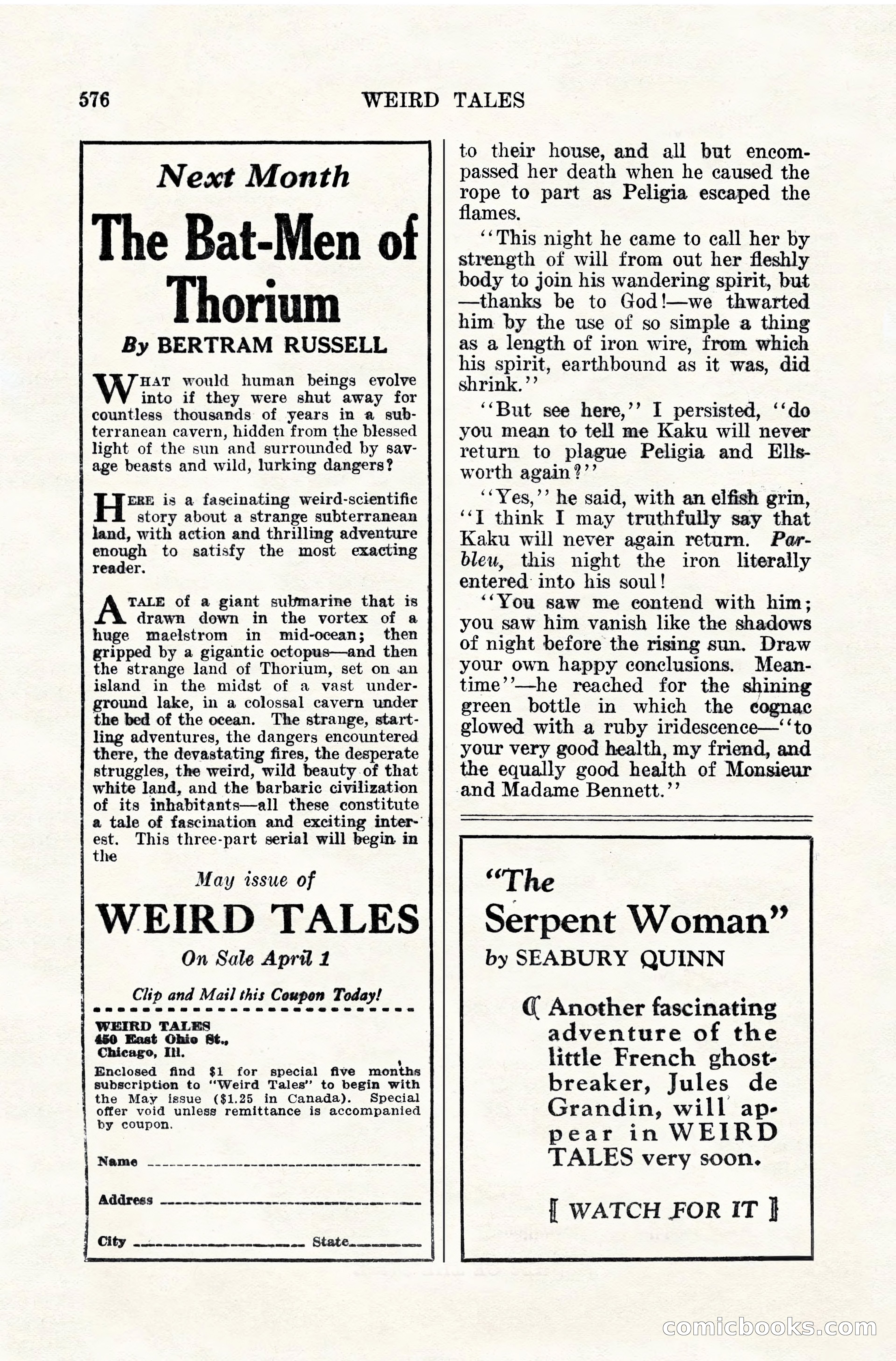 Weird Tales, April 1928 — page 145 of 146