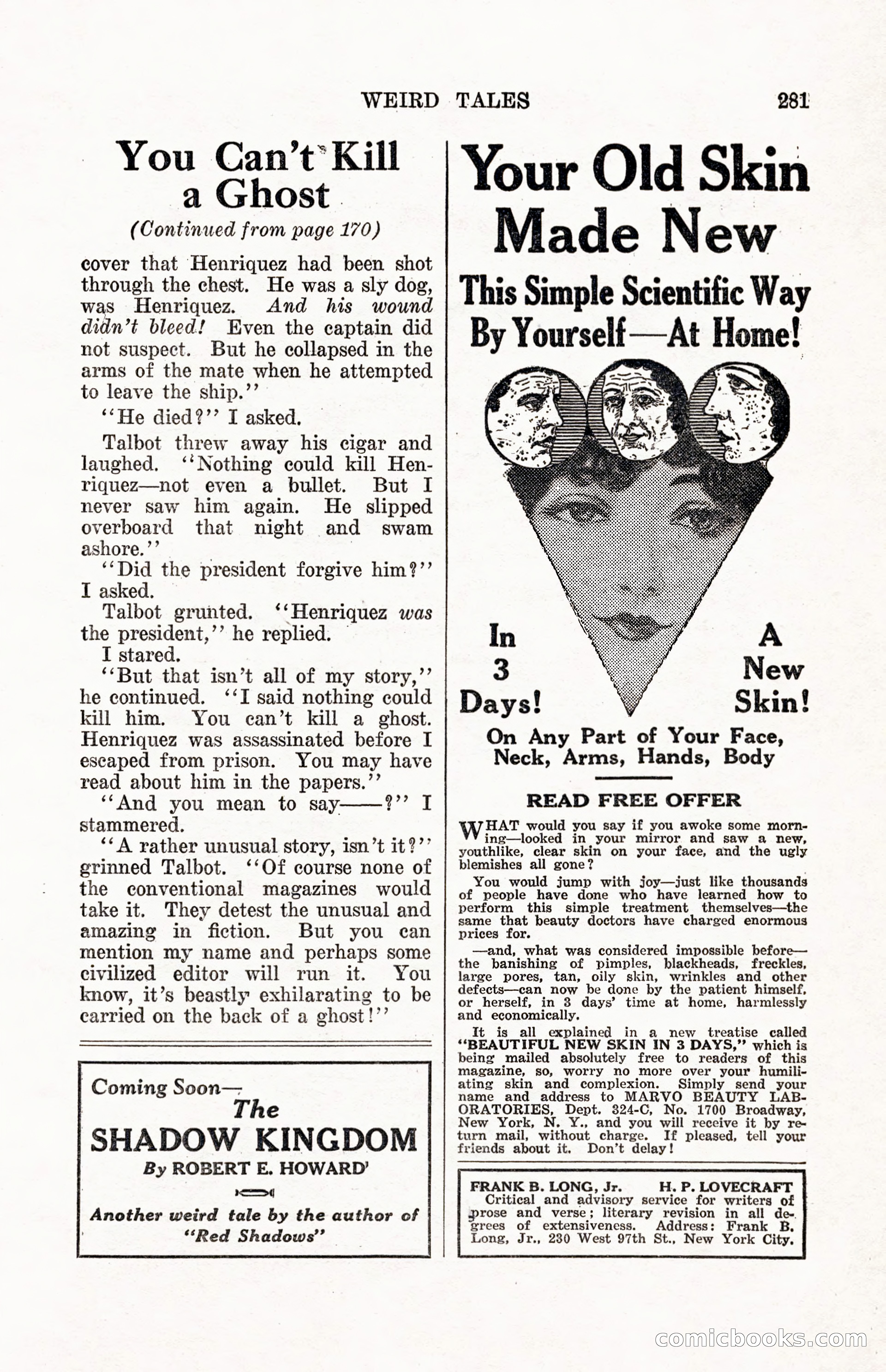Weird Tales, Vol. 12, No. 2 — page 138 of 146