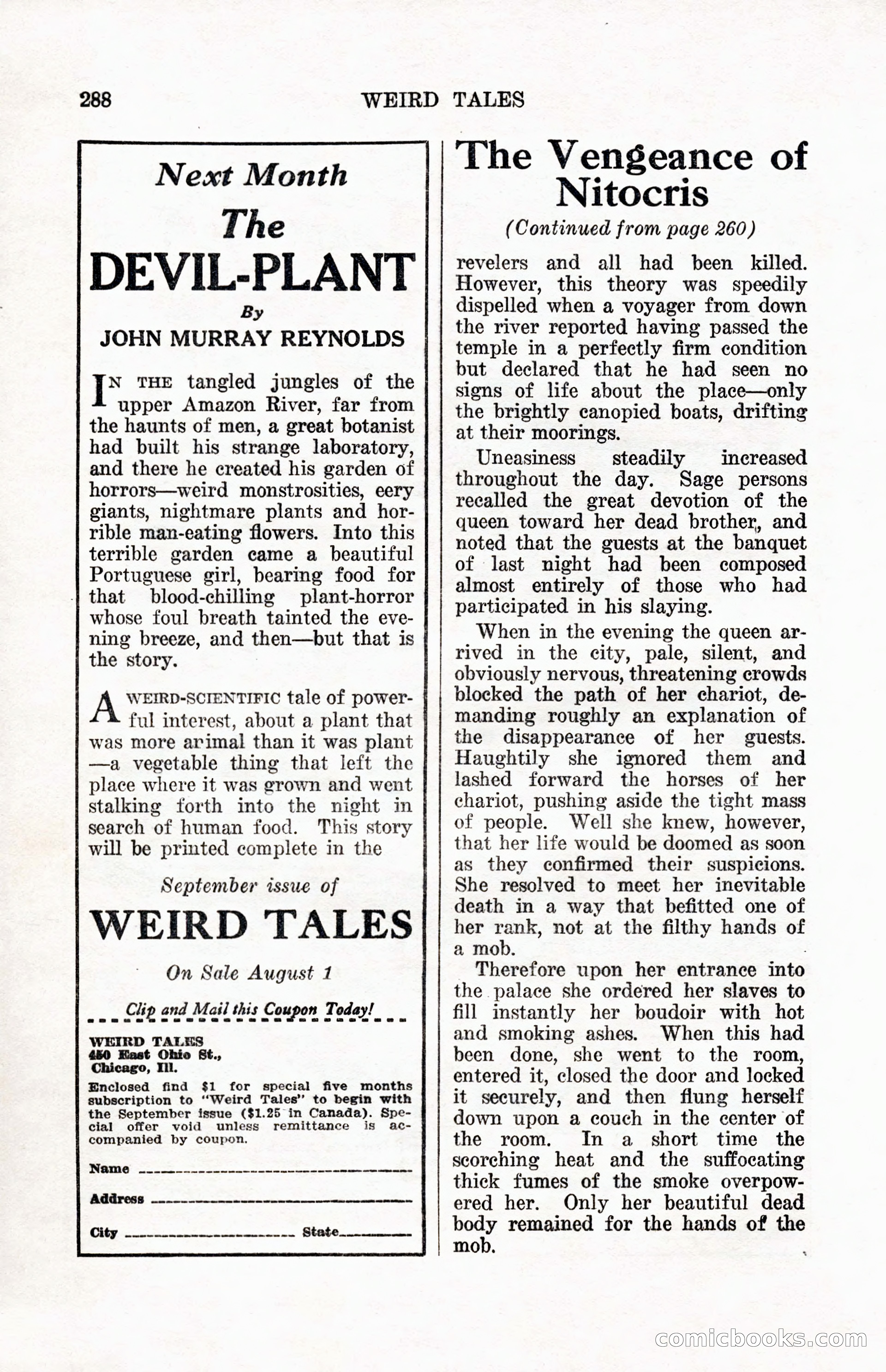 Weird Tales, Vol. 12, No. 2 — page 145 of 146