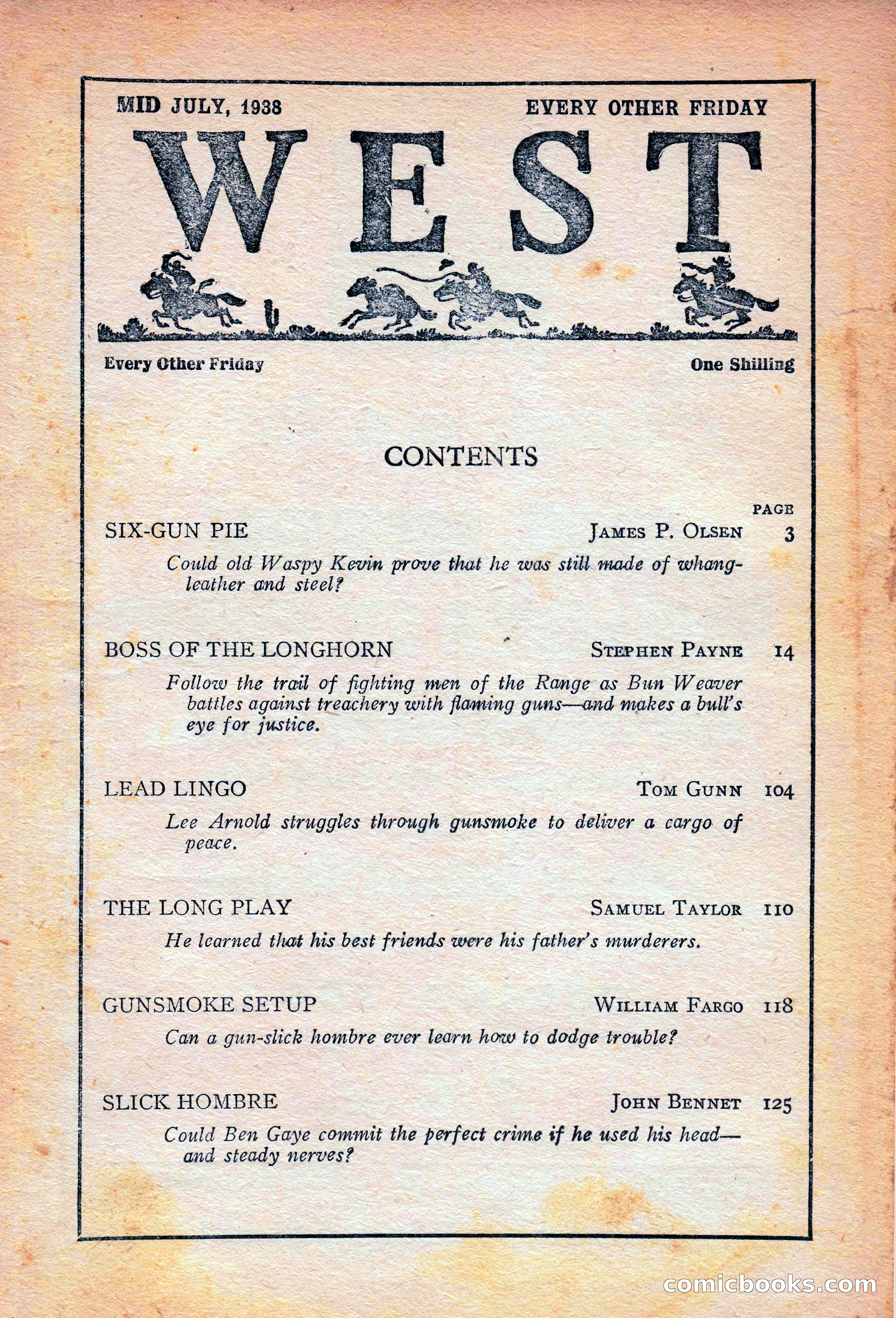 West (British edition), Mid July 1938 — page 3 of 130