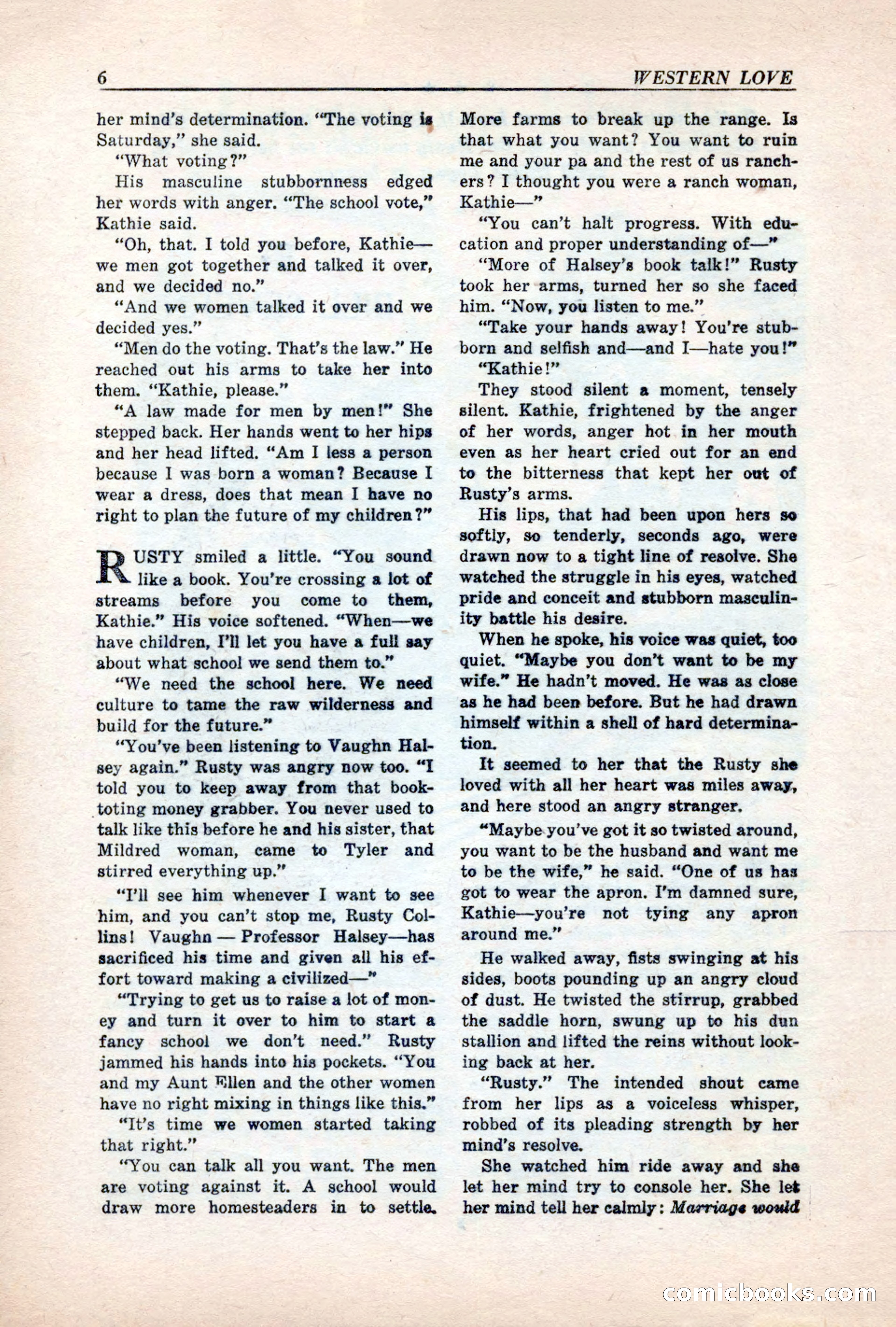 Western Love, December 1945 — page 8 of 100