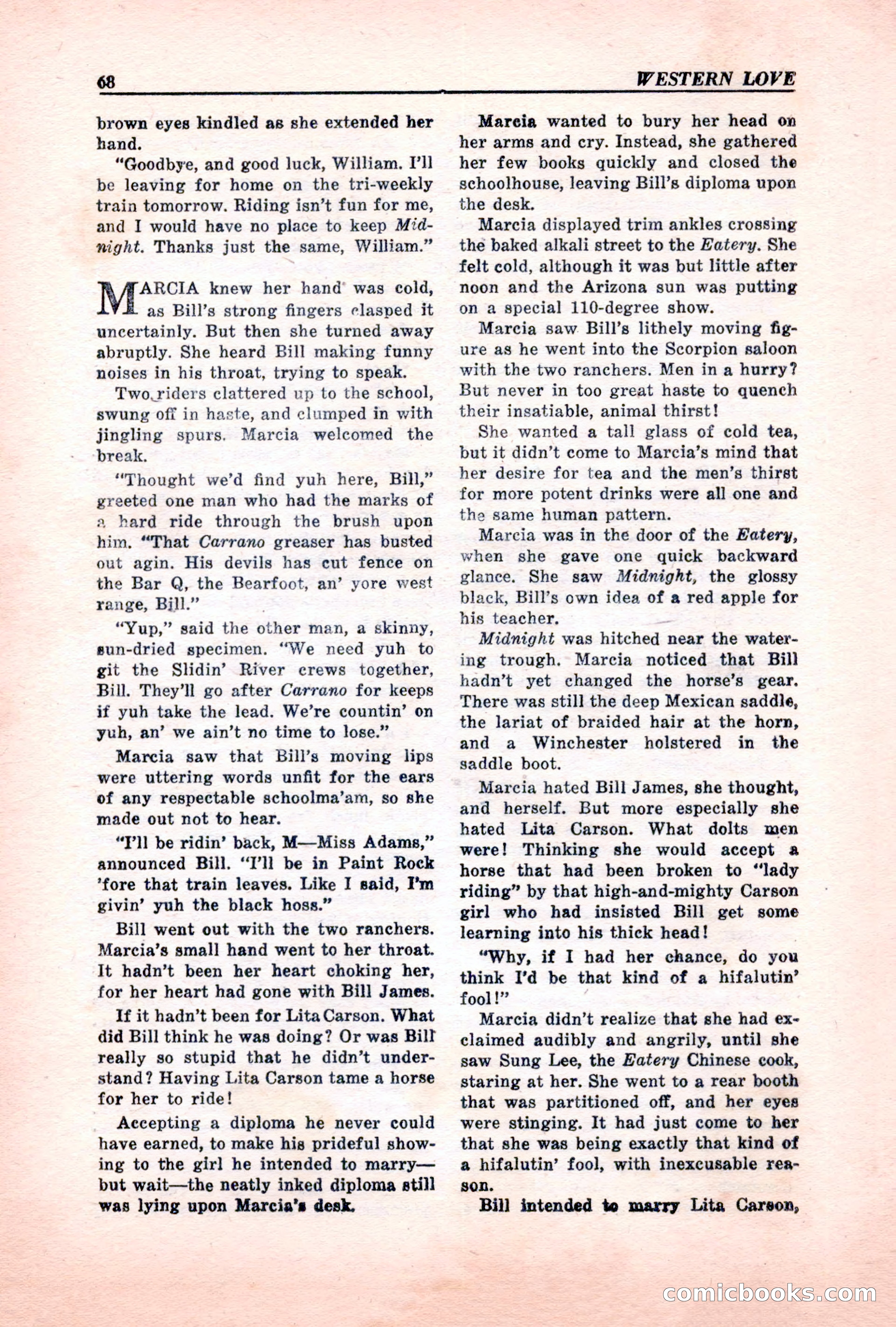 Western Love, December 1945 — page 70 of 100