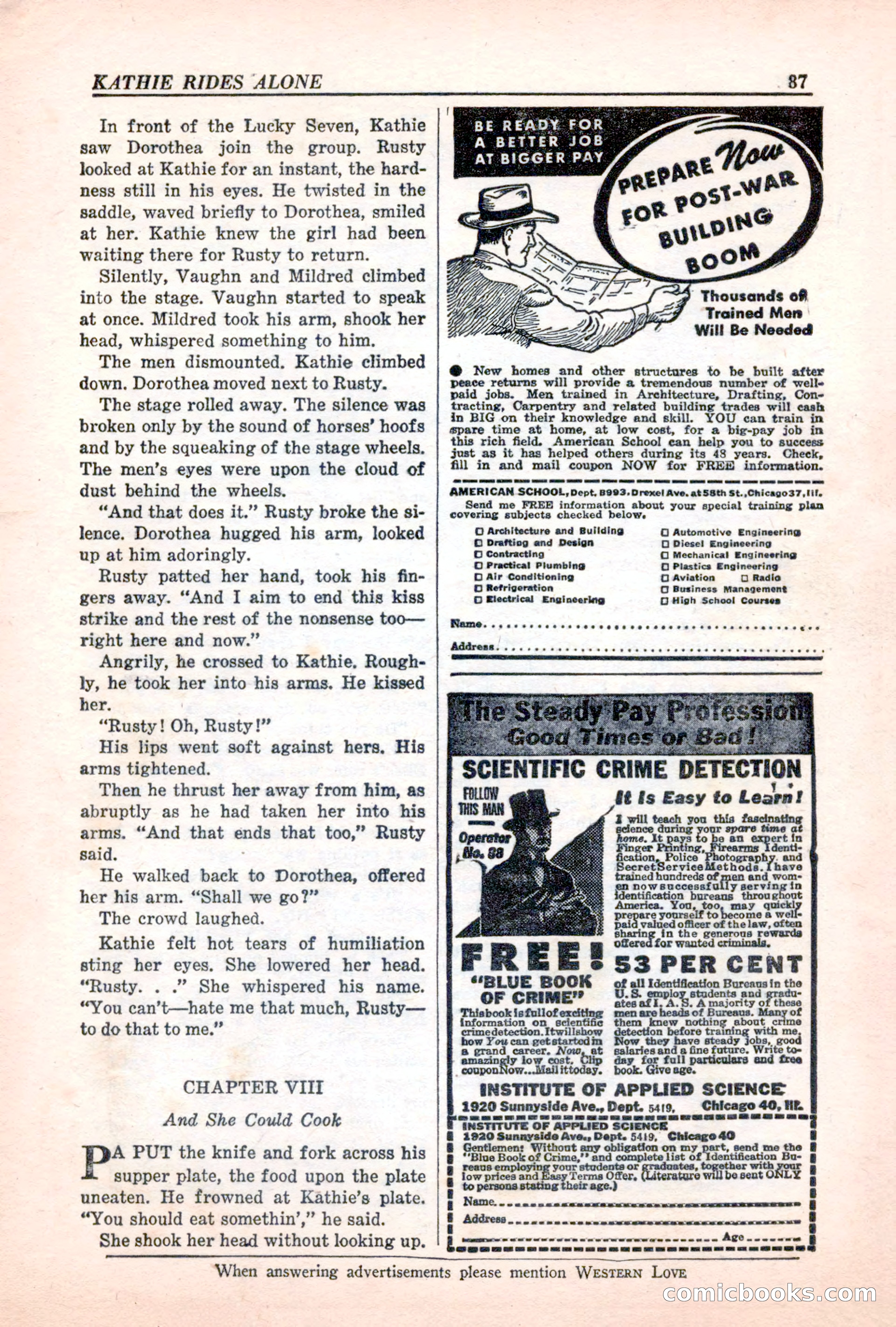 Western Love, December 1945 — page 89 of 100