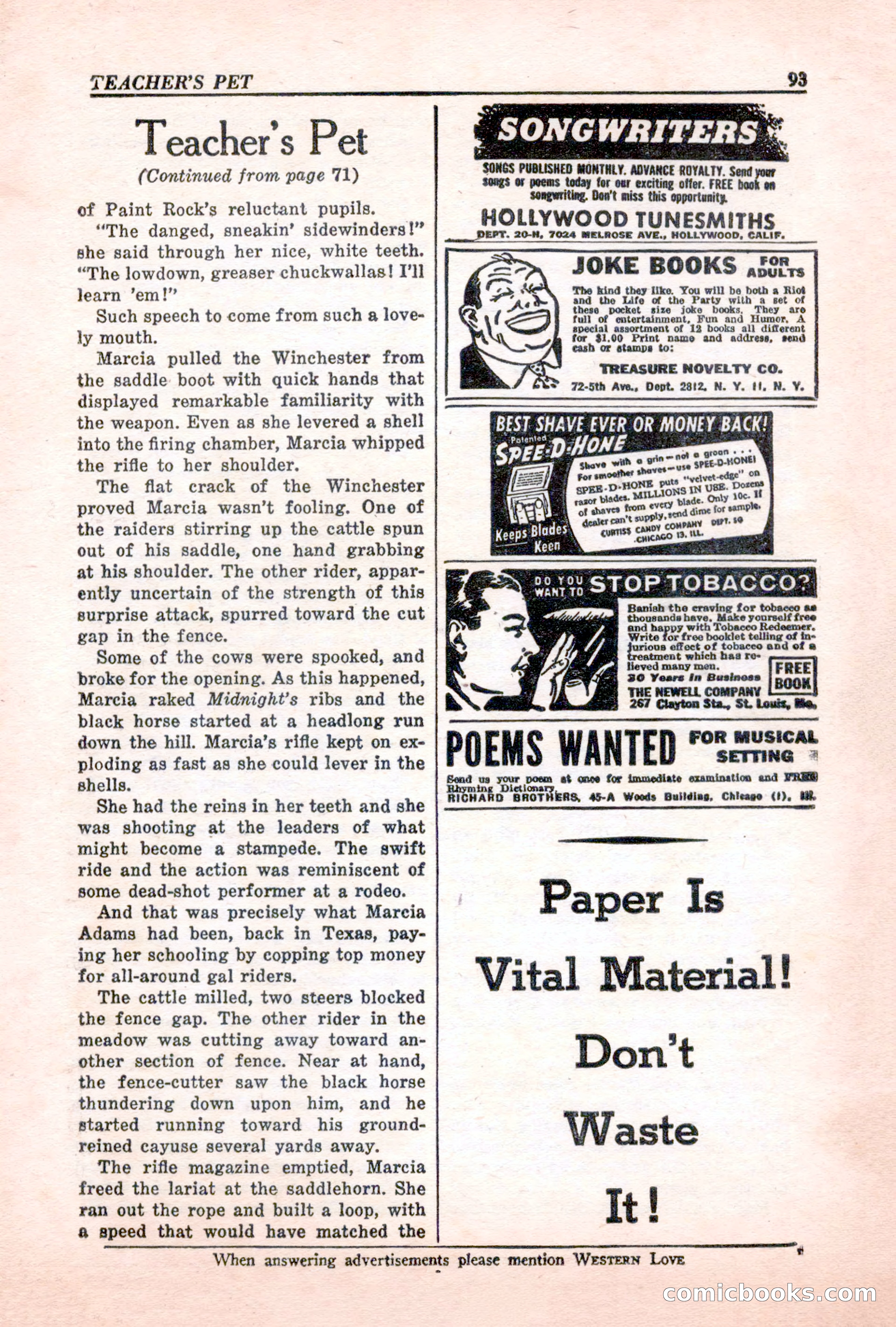 Western Love, December 1945 — page 95 of 100