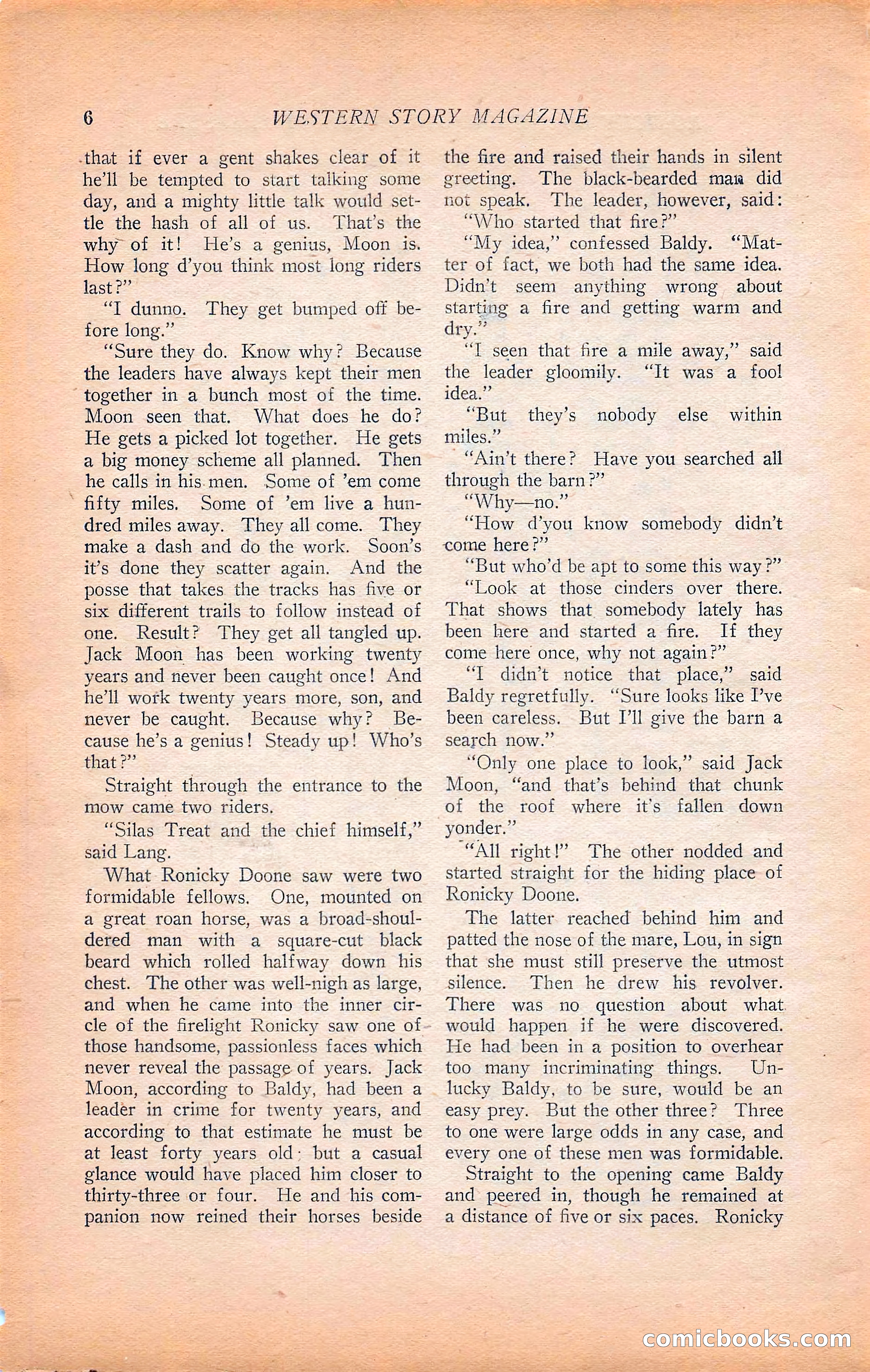 Western Story Magazine, Vol. 22, No. 6 — page 16 of 160