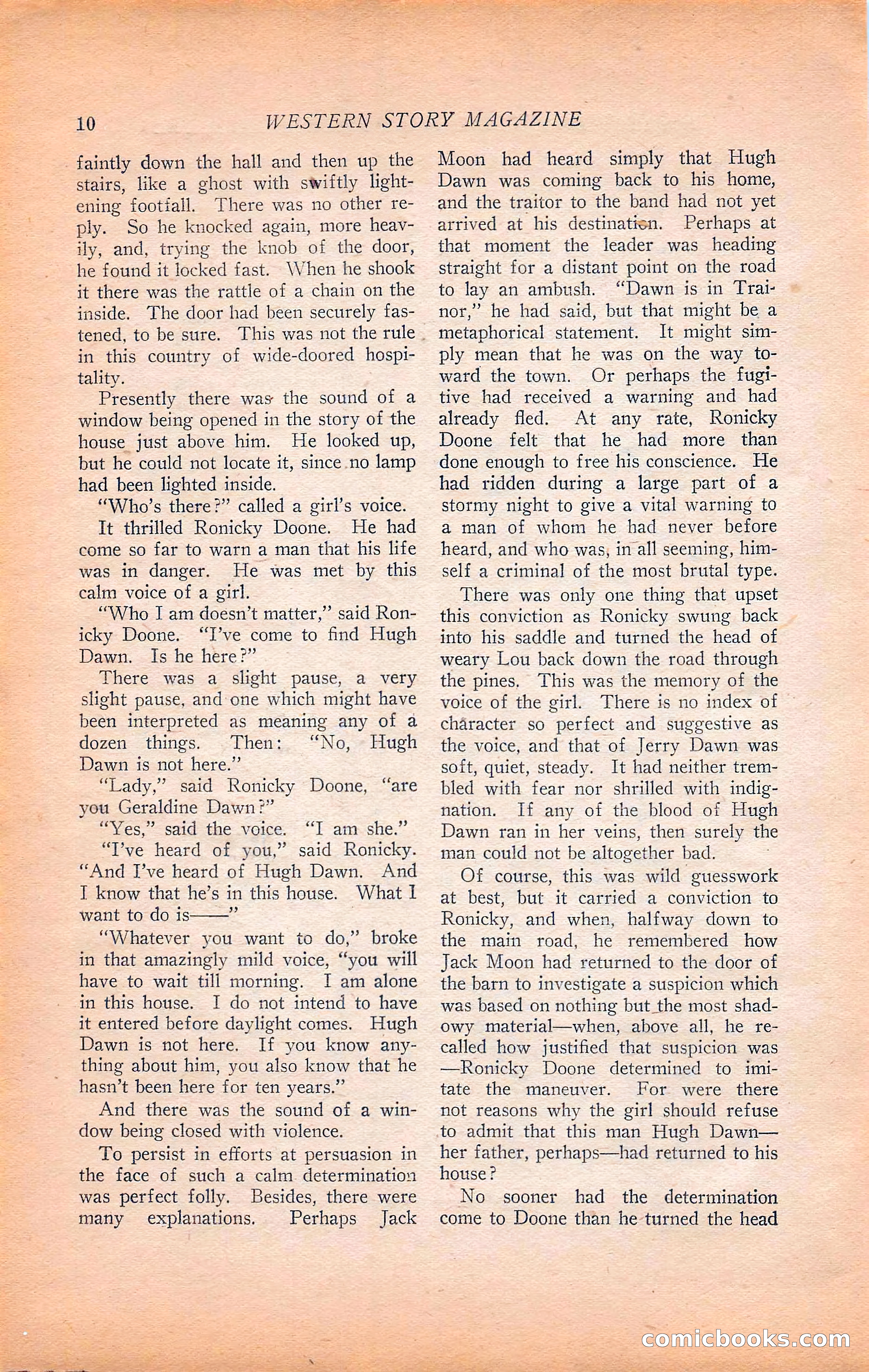 Western Story Magazine, Vol. 22, No. 6 — page 20 of 160